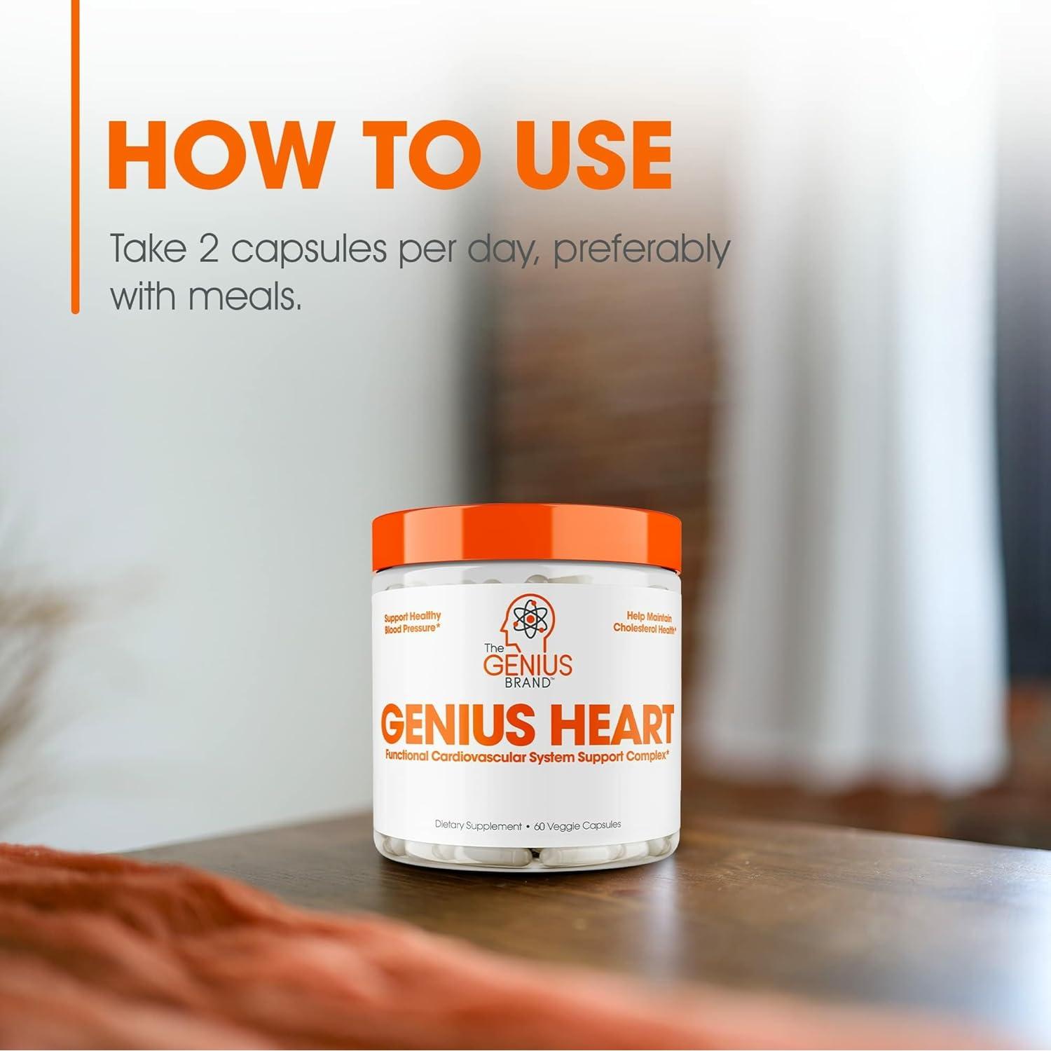 Suplemento Corazón Genius 60 Cápsulas Veganas - Salud Cardiovascular