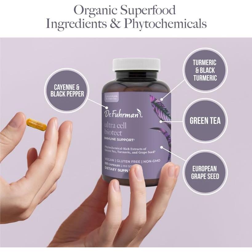 Ultra Cell Biotect - Soporte Antioxidante con Cúrcuma y Té Verde - 120 Cápsulas