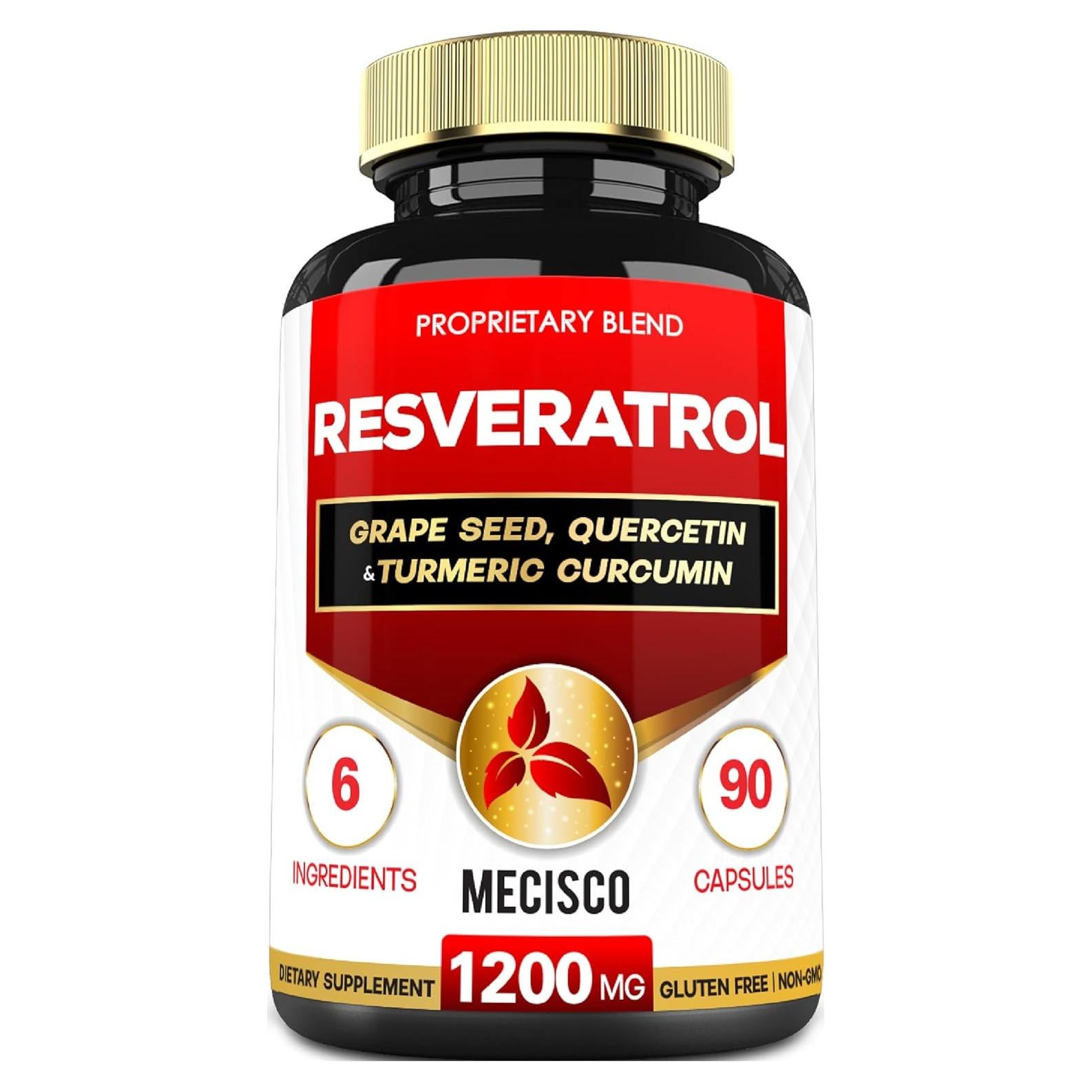 Suplemento de Resveratrol Mecisco 1000mg - 90 Cápsulas