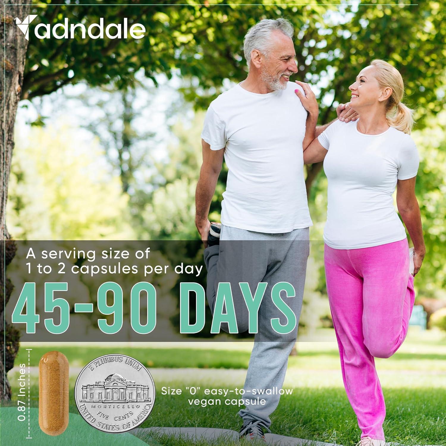 Suplemento de NAD+ Resveratrol Berberina Adndale 90 Cápsulas