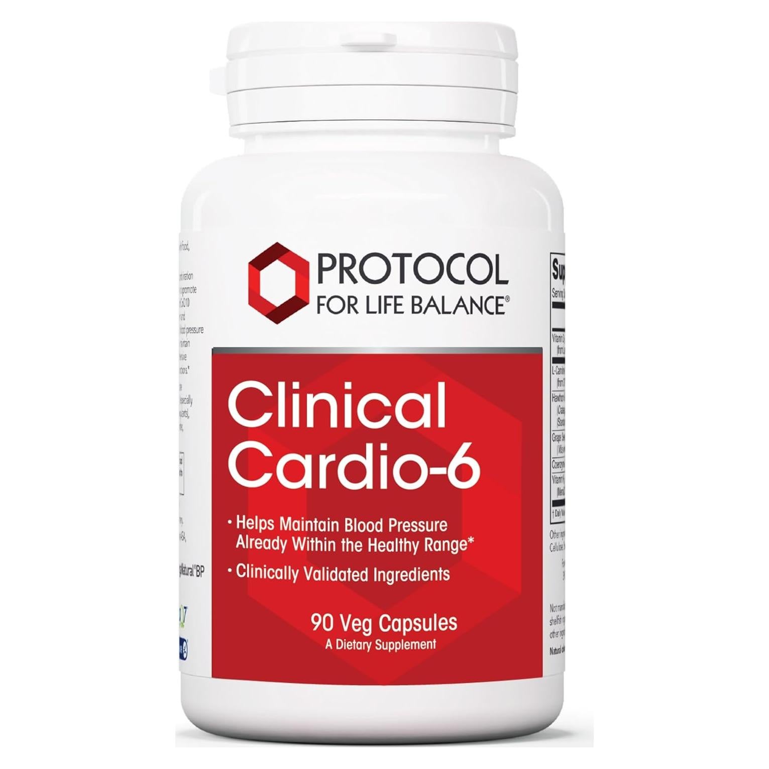 Suplemento Cardio-6 Protocolo Para el Equilibrio de Vida - 90 Cápsulas Veganas