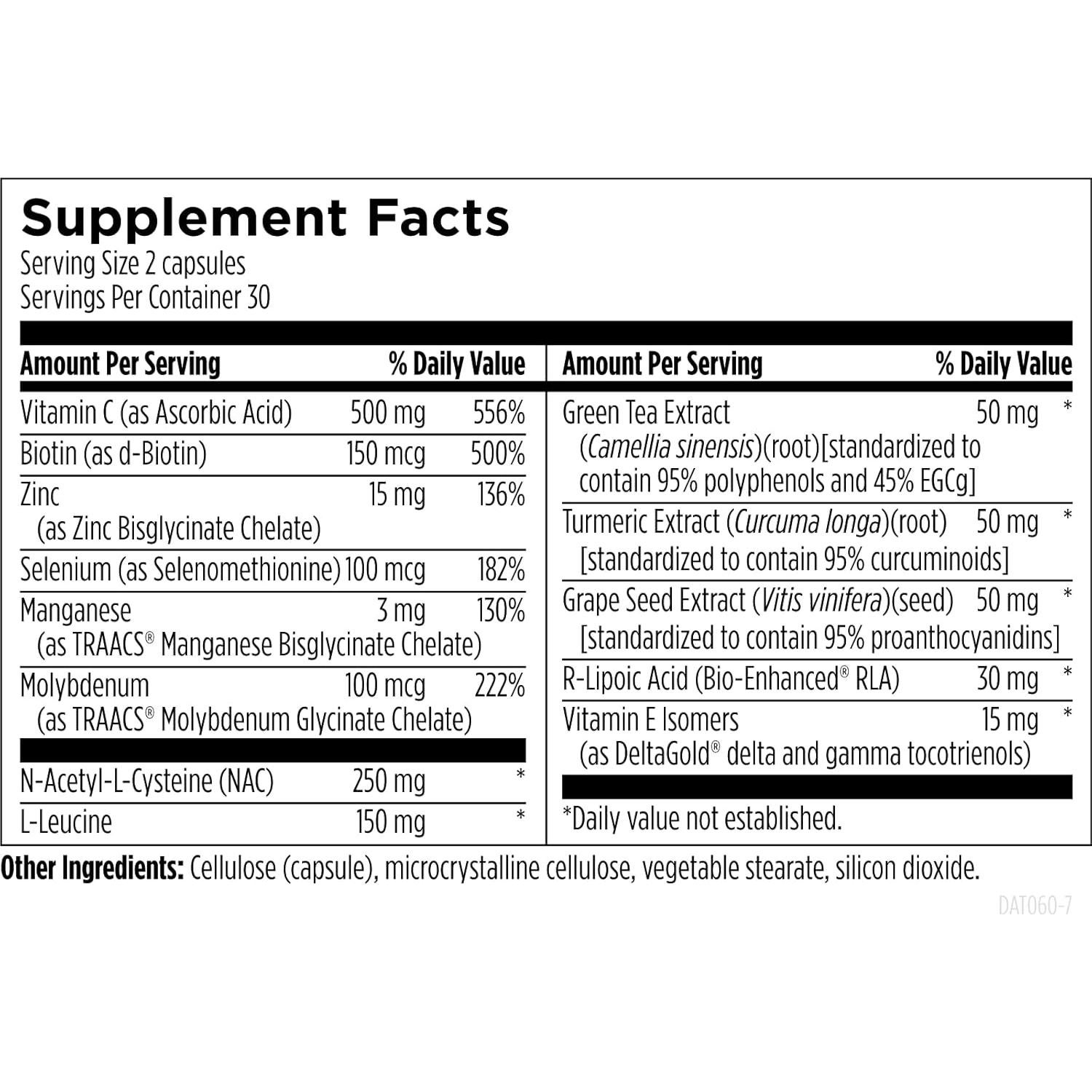 Suplemento Antioxidante Detox Antiox - Diseños para la Salud - 60 Cápsulas
