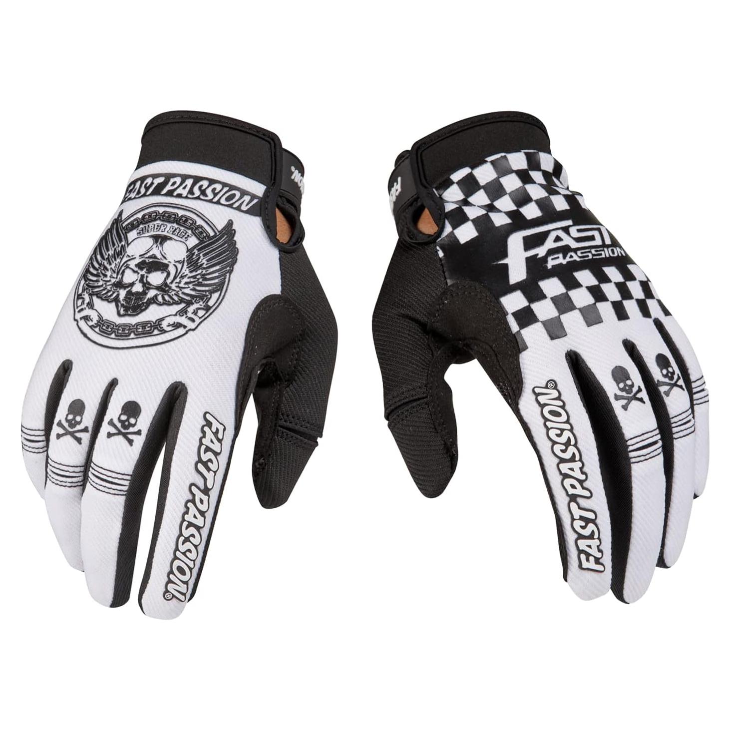 Guantes de Motocicleta Fast Passion Medianos Negros y Verdes
