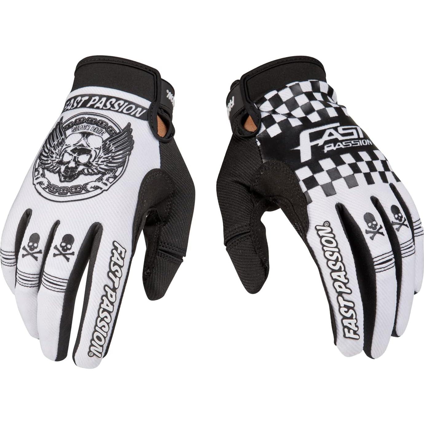 Guantes de Motocicleta Fast Passion Medianos Negros y Verdes