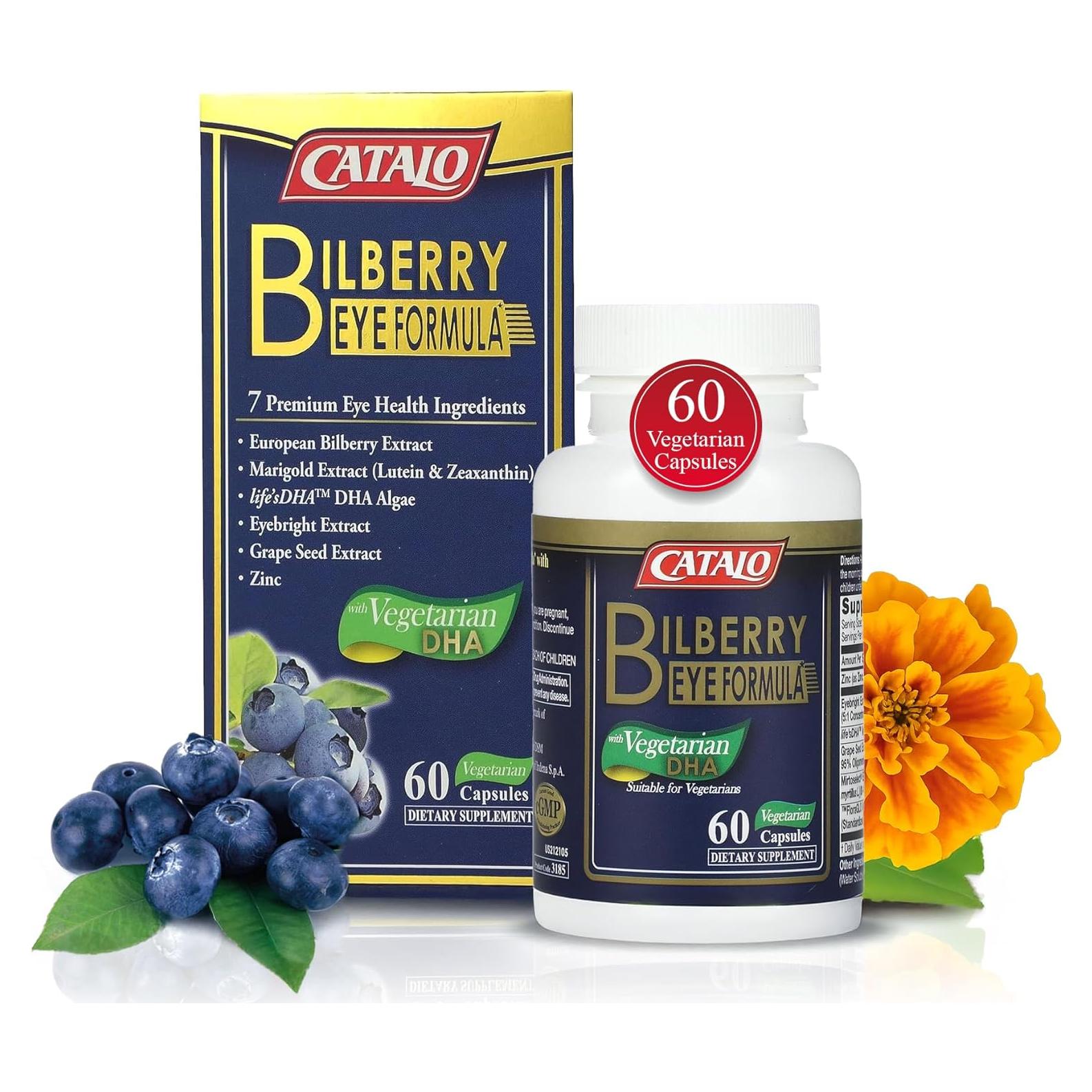 Suplemento Cuidado Ojos Catalo Arándano DHA Vegetariano 60 Cápsulas