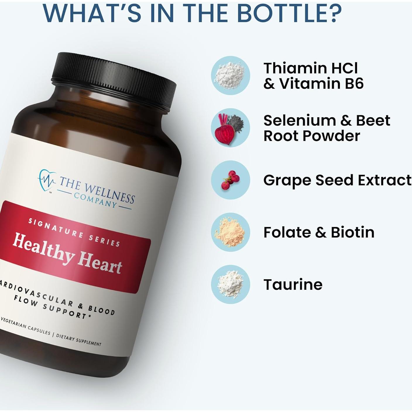 Cápsulas Corazón Saludable La Compañía de Bienestar 60 Unidades