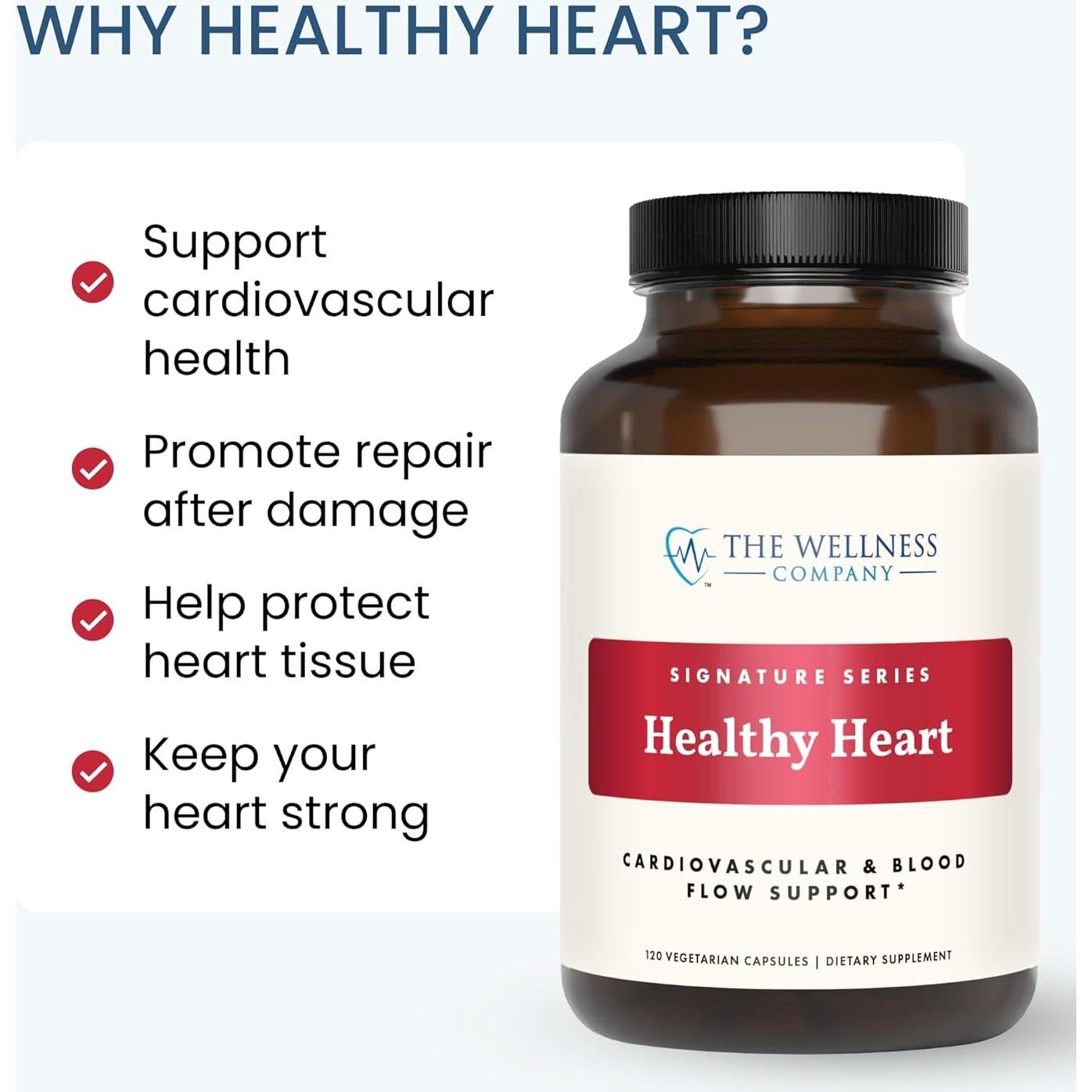 Cápsulas Corazón Saludable La Compañía de Bienestar 60 Unidades