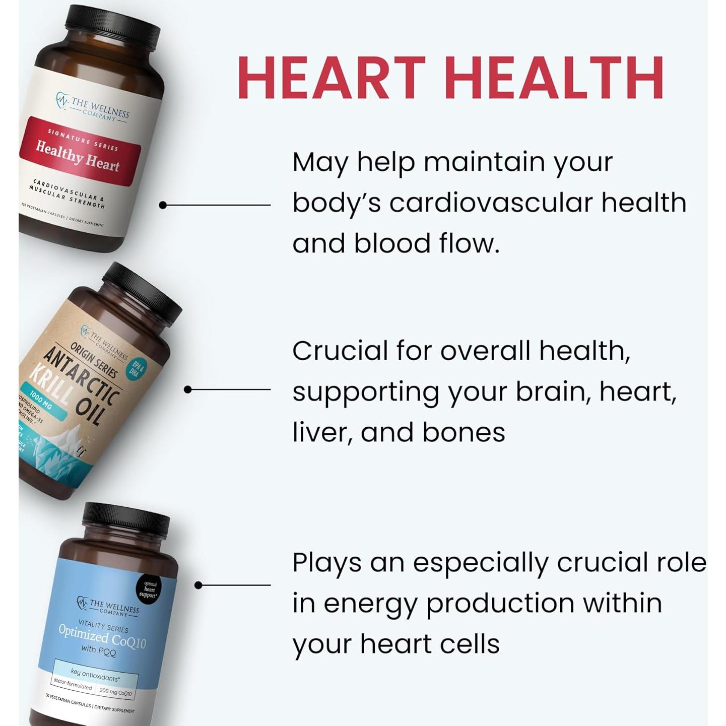 Cápsulas Corazón Saludable La Compañía de Bienestar 60 Unidades