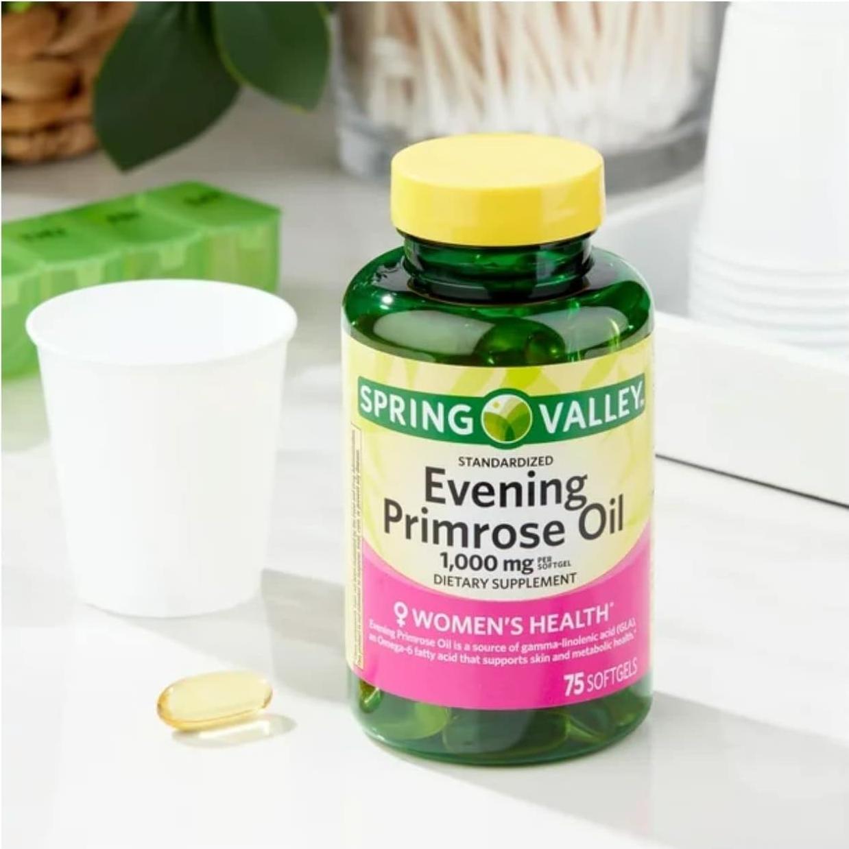 Aceite de Onagra Spring Valley 1000mg 75 Cápsulas