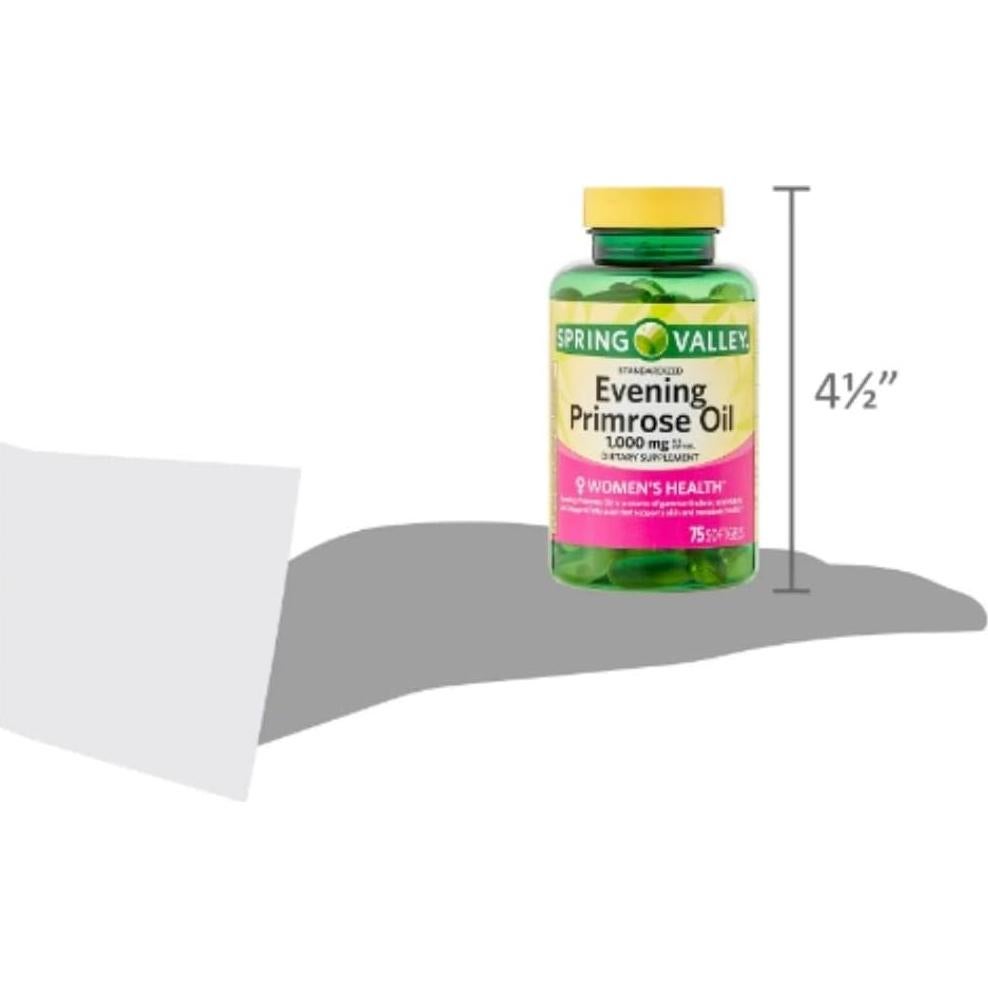 Aceite de Onagra Spring Valley 1000mg 75 Cápsulas