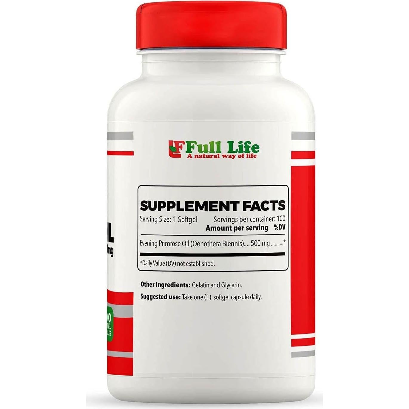 Aceite de Onagra Full Life 500mg - 100 Cápsulas Blandas