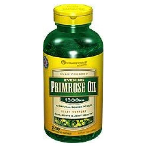 Aceite de Onagra Vitamin World 1300 mg 240 Cápsulas Blandas