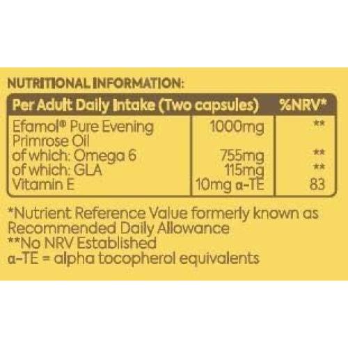 Aceite de Onagra Efamol 500mg 90 Cápsulas