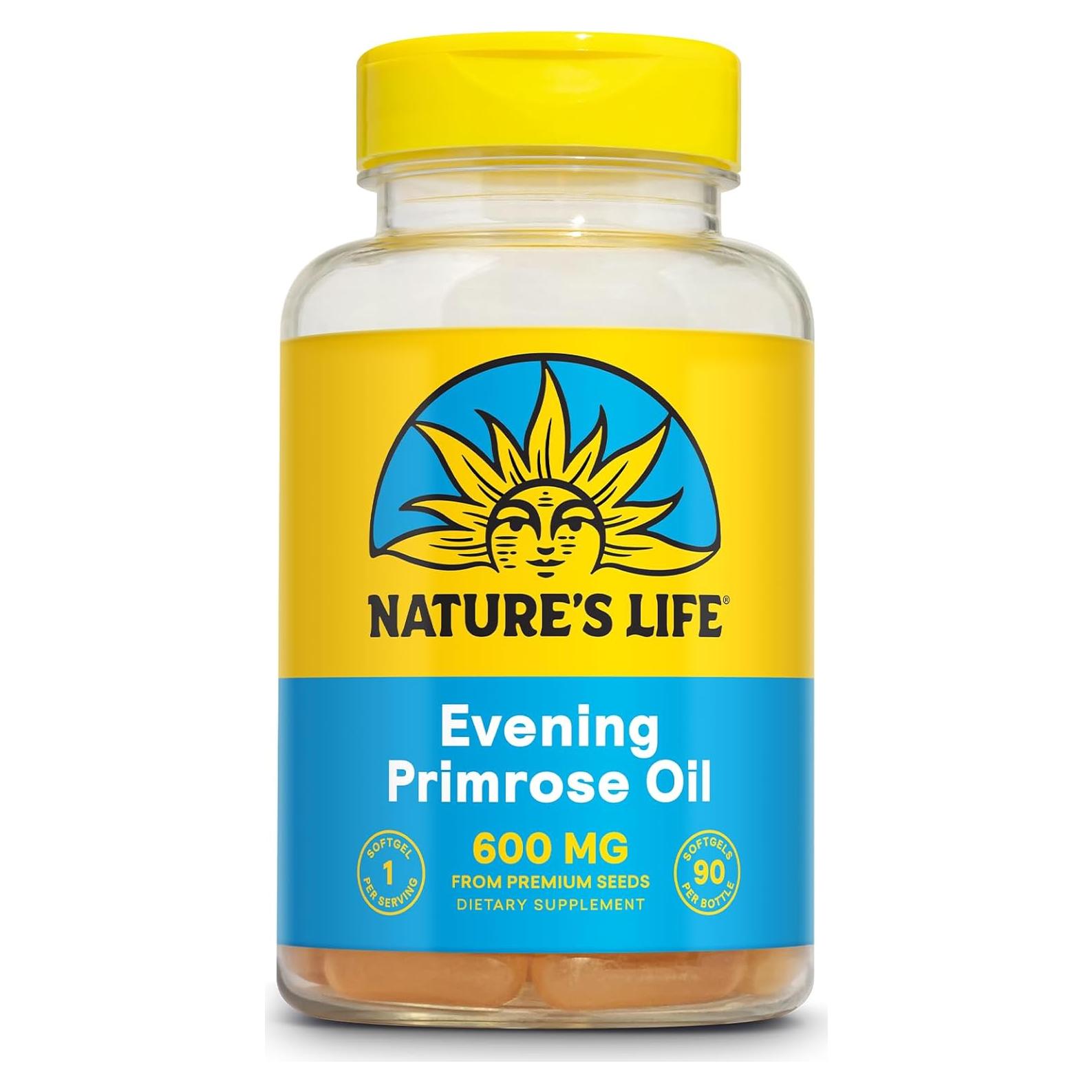 Aceite de Onagra Nature's Life 1000mg 90 Cápsulas Vegetarianas