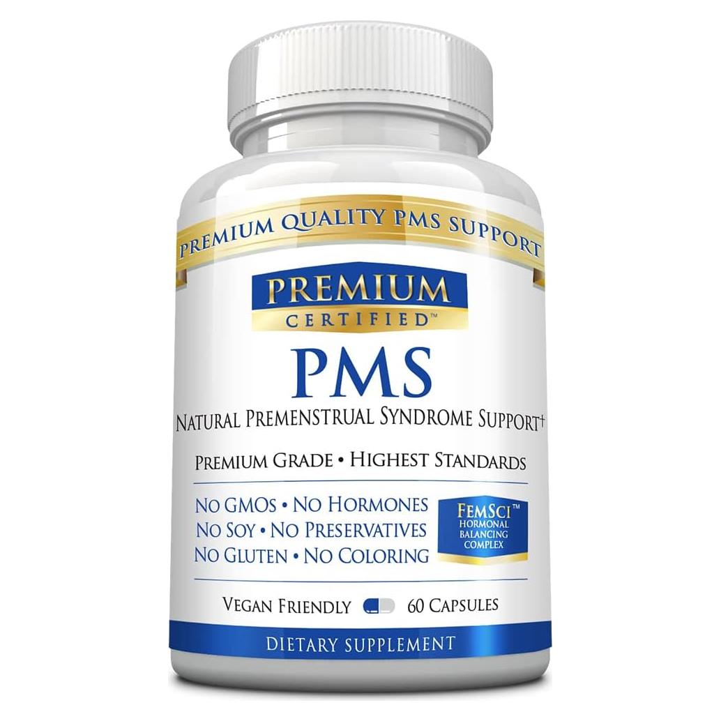 Suplemento PMS Natural Premium - Regulador Hormonal 60 Cápsulas