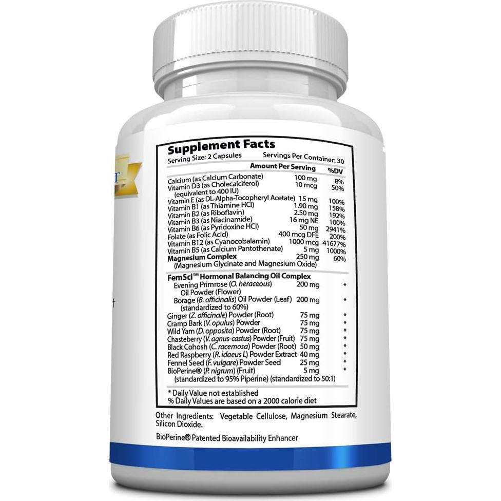 Suplemento PMS Natural Premium - Regulador Hormonal 60 Cápsulas