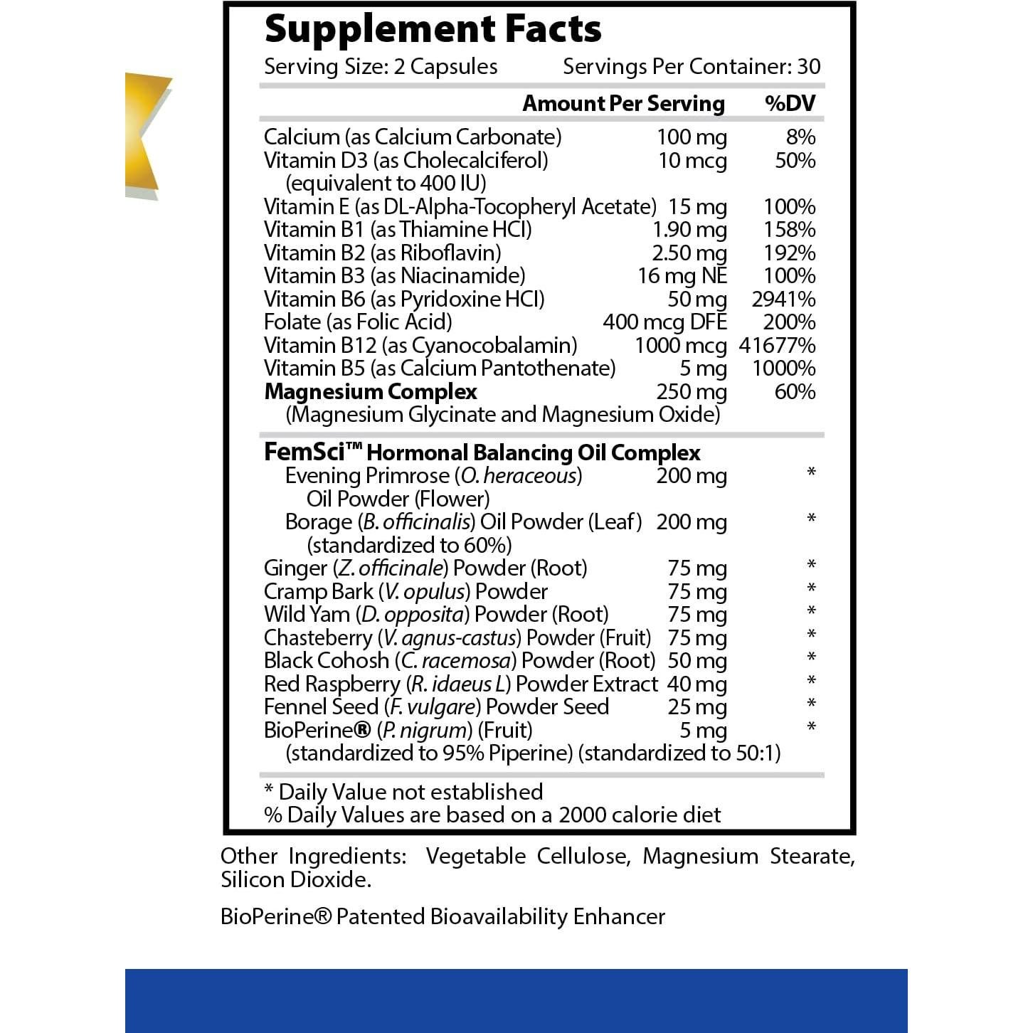 Suplemento PMS Natural Premium - Regulador Hormonal 60 Cápsulas