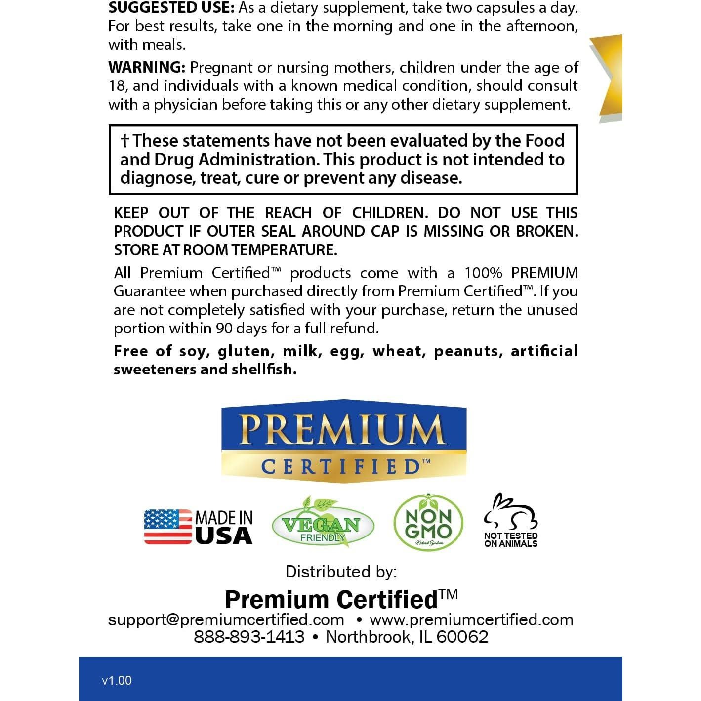 Suplemento PMS Natural Premium - Regulador Hormonal 60 Cápsulas