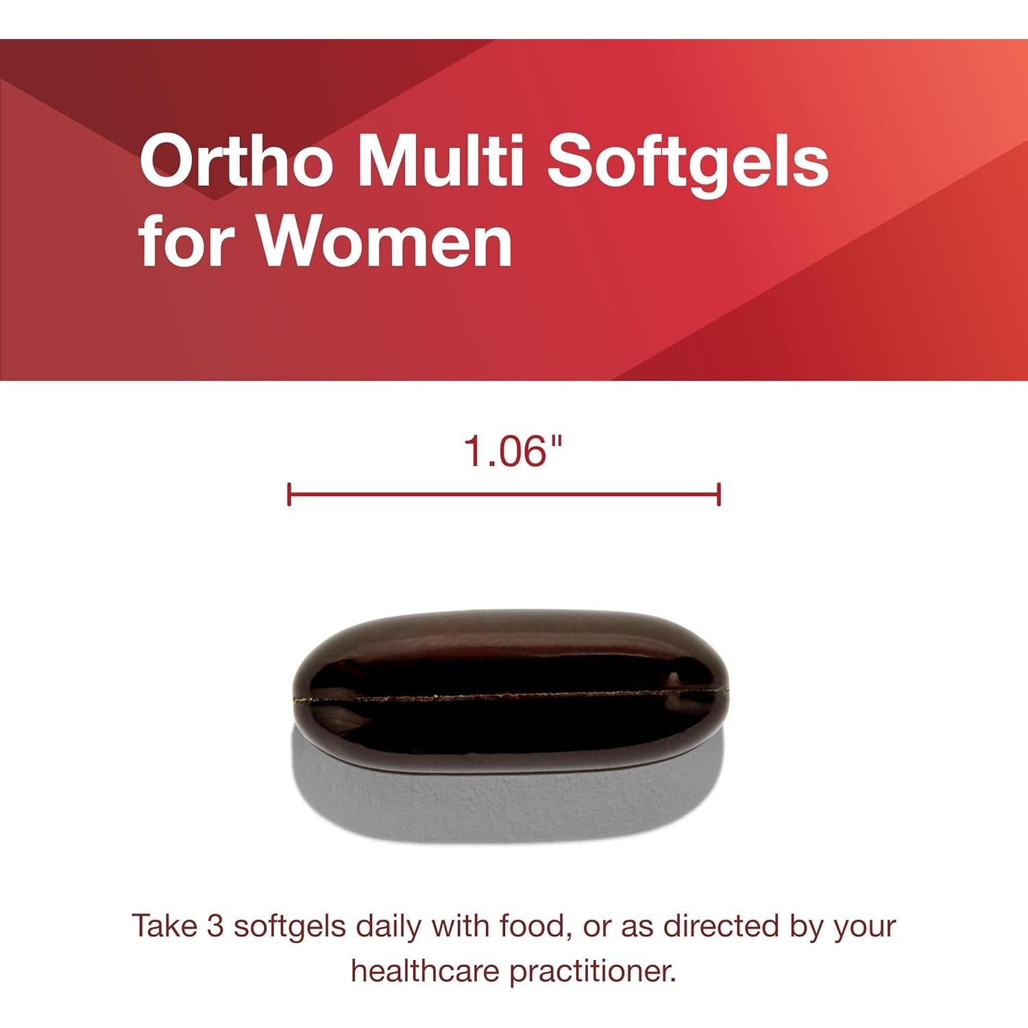 Multivitamínico Ortho Multi Softgels para Mujeres - 90 Unidades