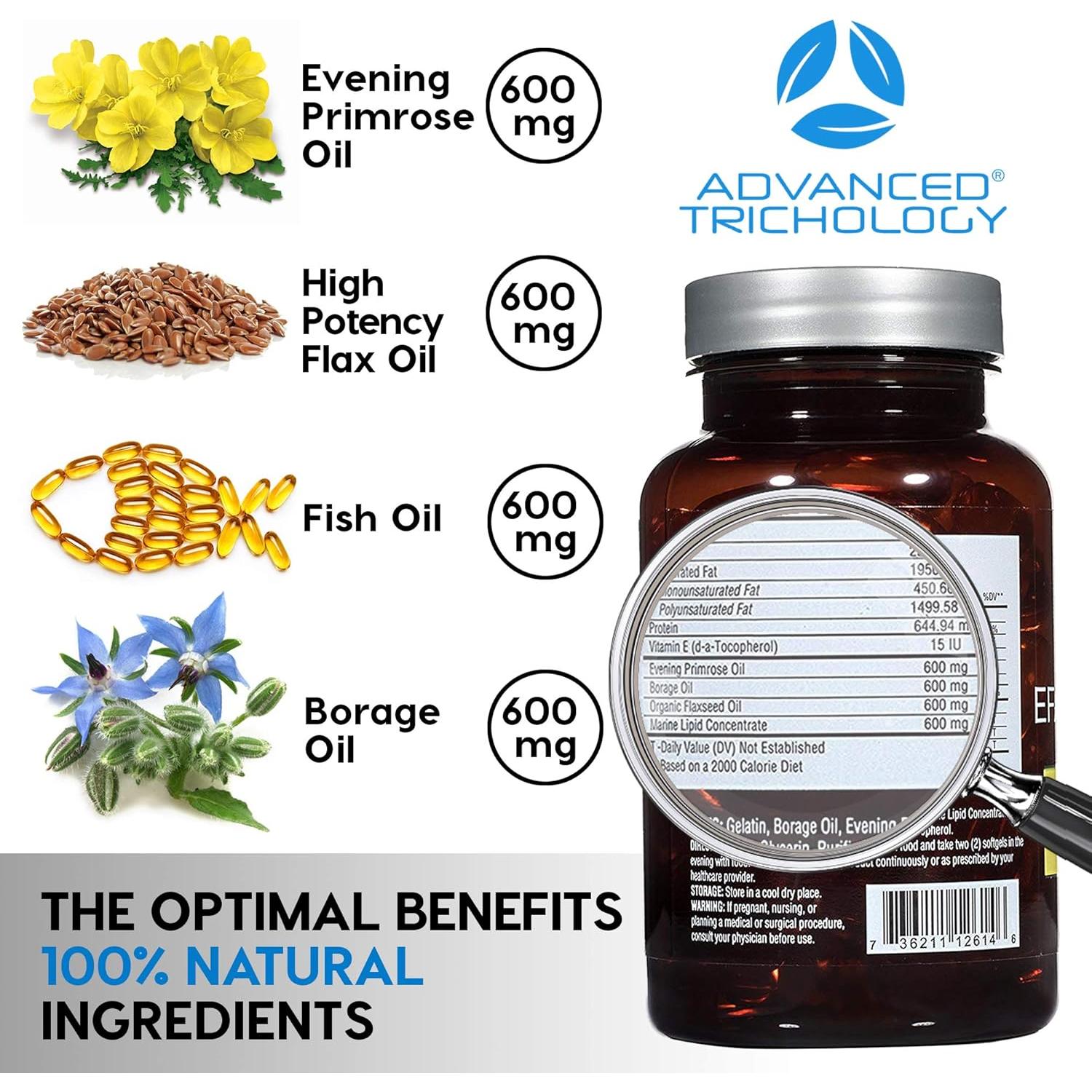 EFA Completo Omega 3 6 9 Tricología Avanzada 800mg 90 cápsulas