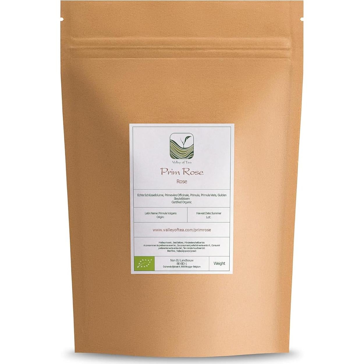 Té de Prímula Orgánico Valley of Tea - 50g Infusión Sin Cafeína