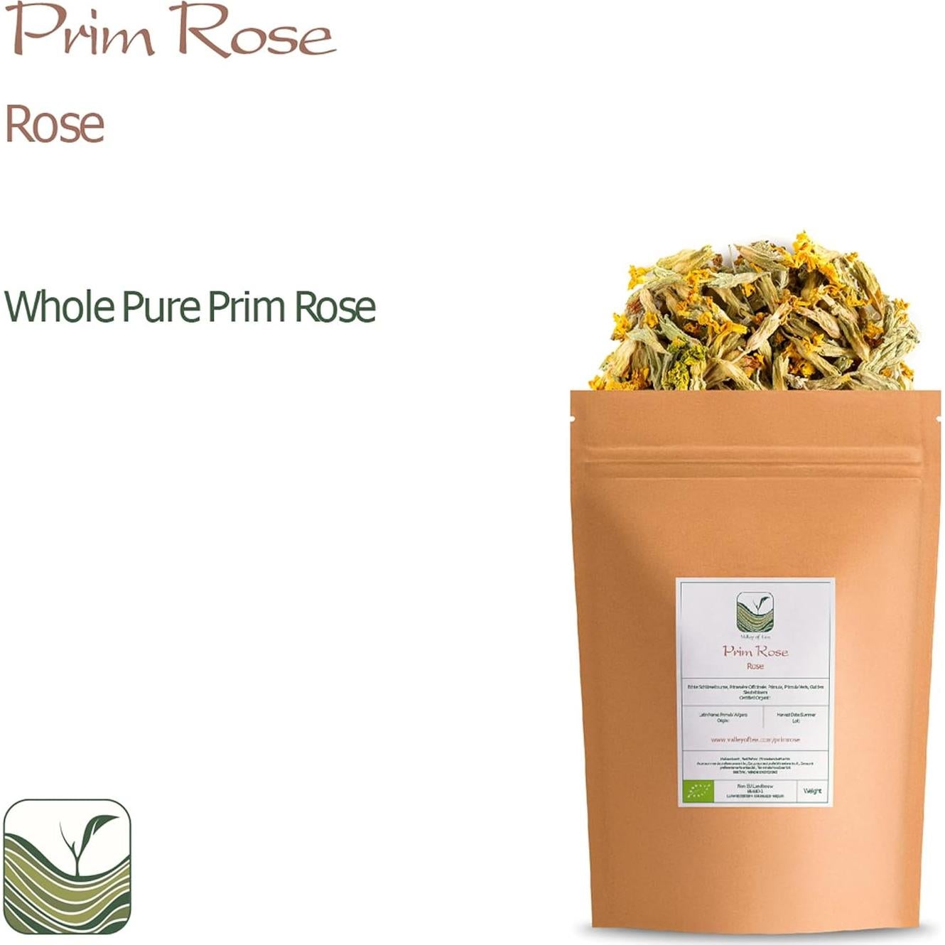 Té de Prímula Orgánico Valley of Tea - 50g Infusión Sin Cafeína