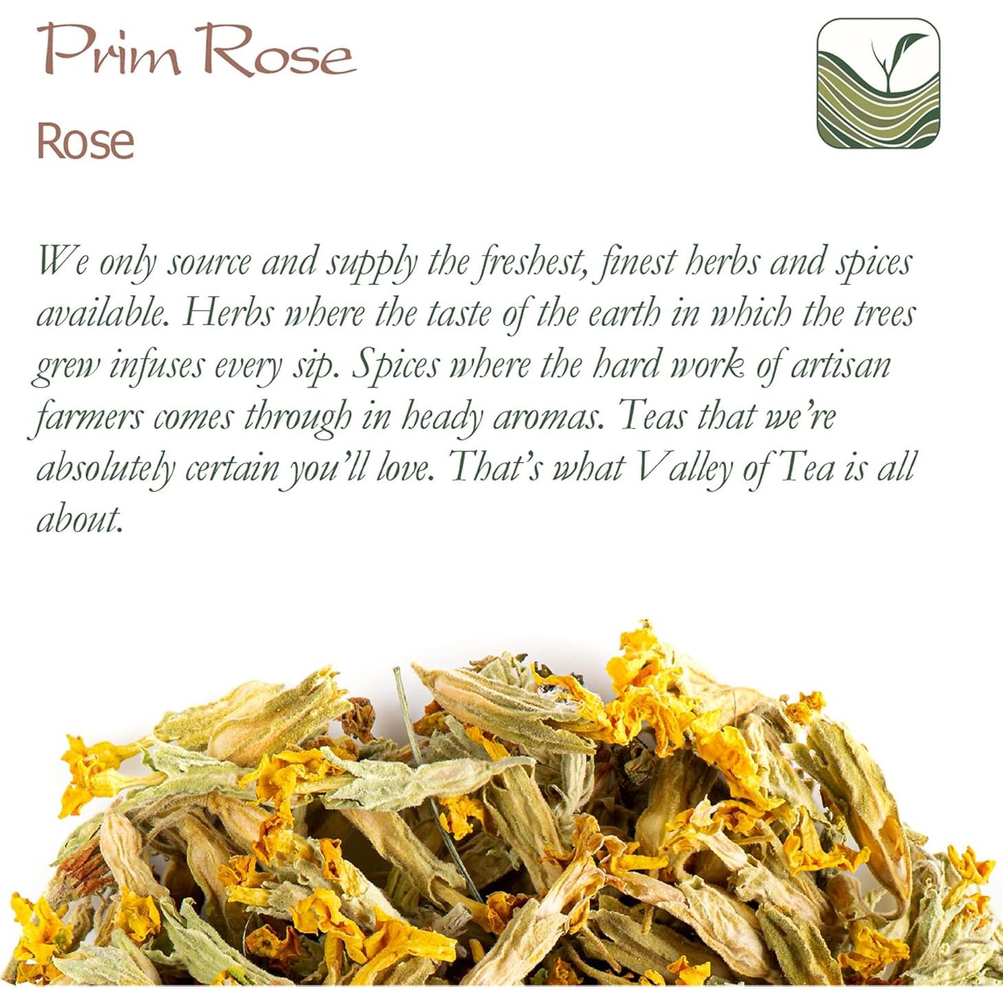 Té de Prímula Orgánico Valley of Tea - 50g Infusión Sin Cafeína