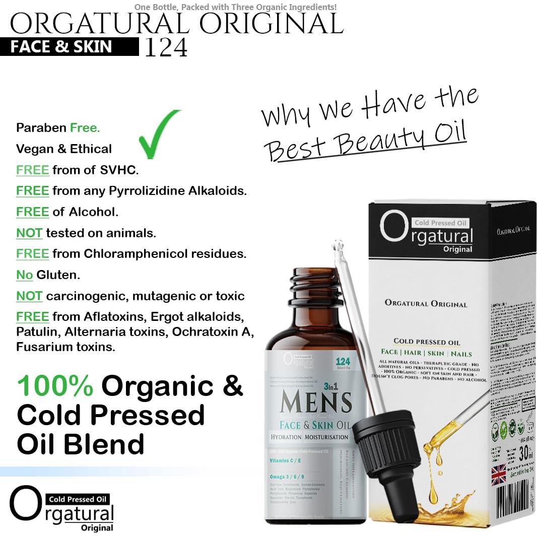 Aceite Facial y de Piel Orgatural 30ml - 100% Orgánico, Vegano