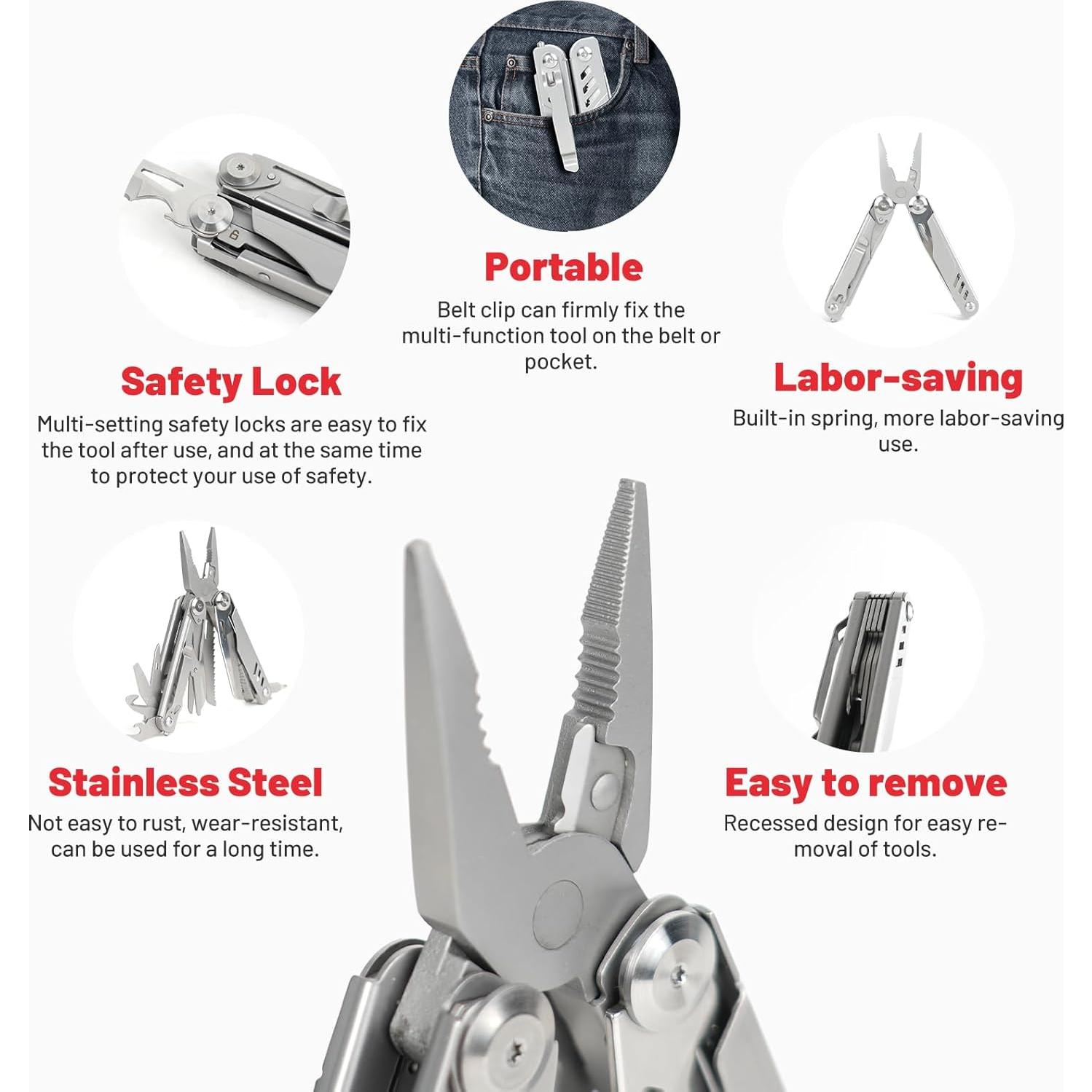 ZKH Multi-Herramienta 16 en 1 Acero Inoxidable EDC