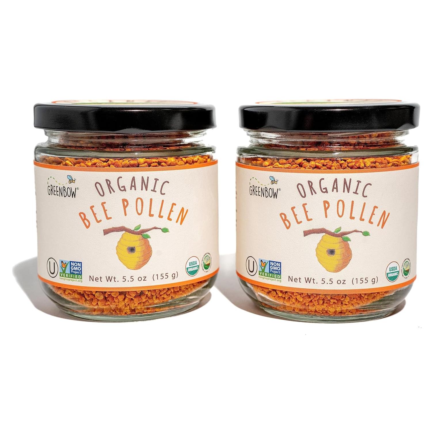Polen de Abeja Orgánico Greenbow - 155g x 2 Tarros Certificado