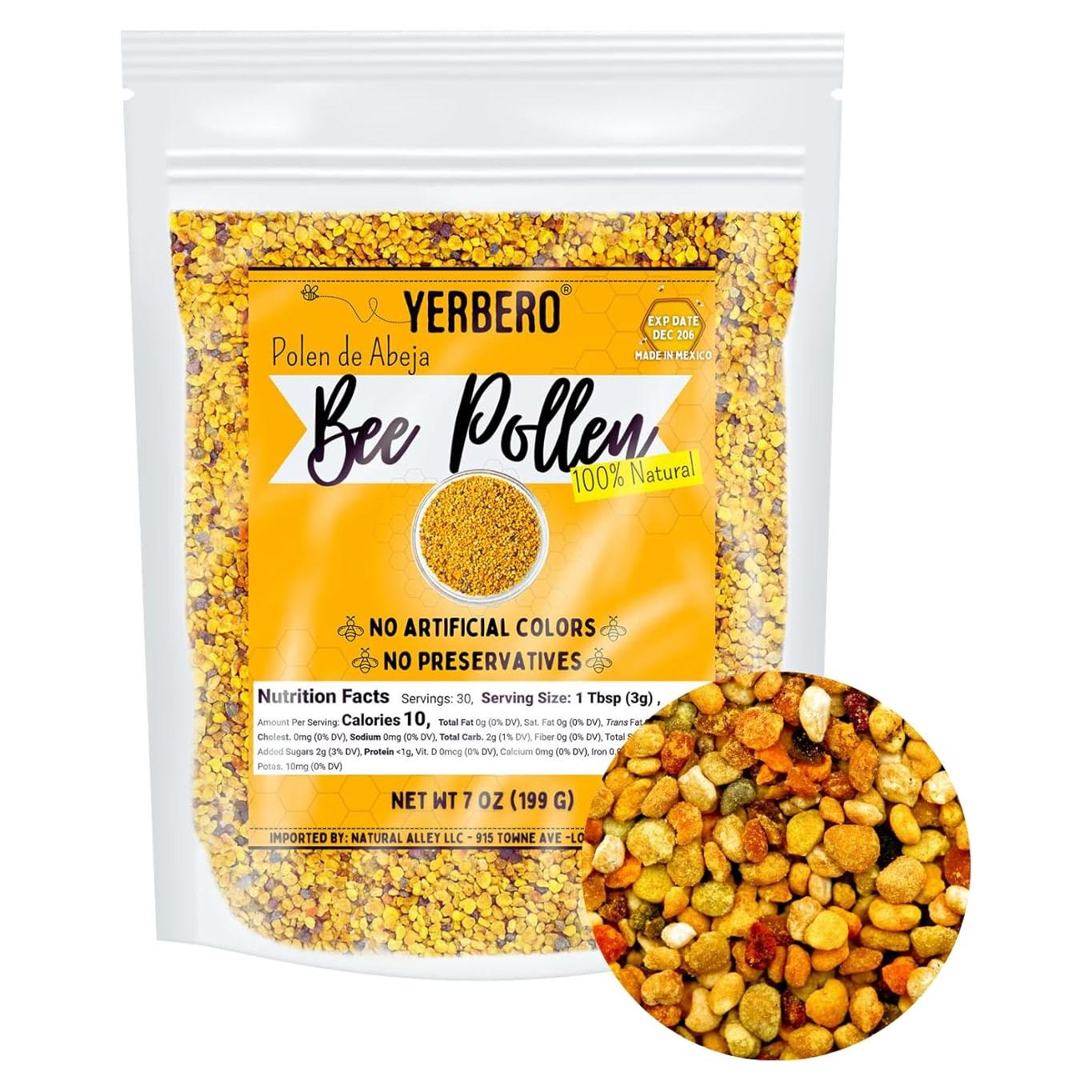 Gránulos de Polen de Abeja Natural Yerbero 198 g 100% Puro