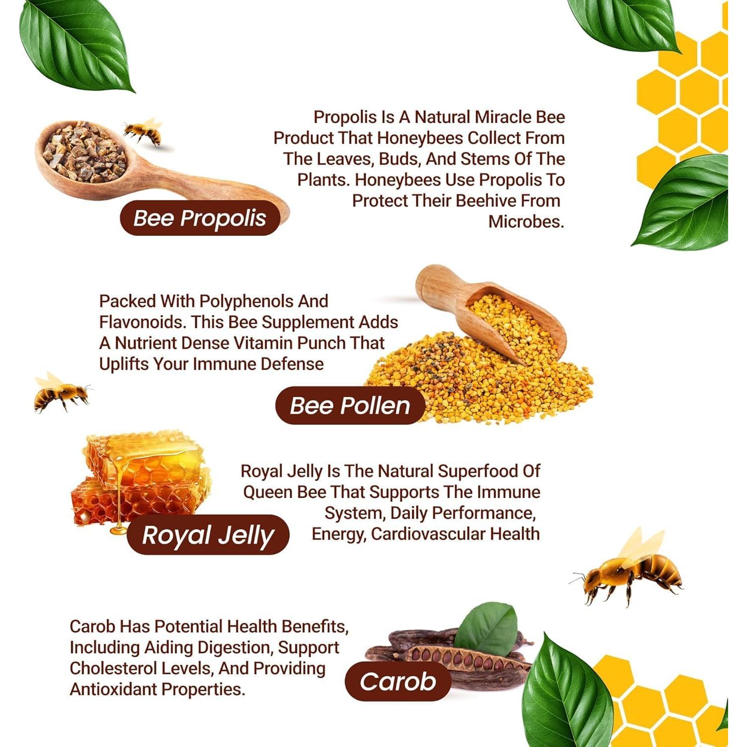 Suplemento Inmunológico Harmonify 1000 mg - Polen, Propóleos y Jalea Real