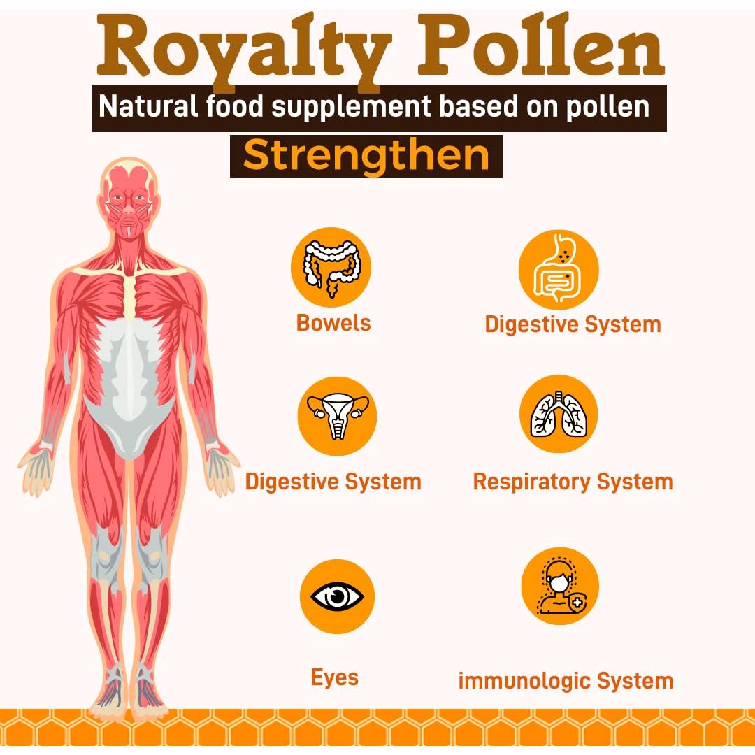 Polvo de Polen de Abeja Royalty 453g | 100% Puro y Natural