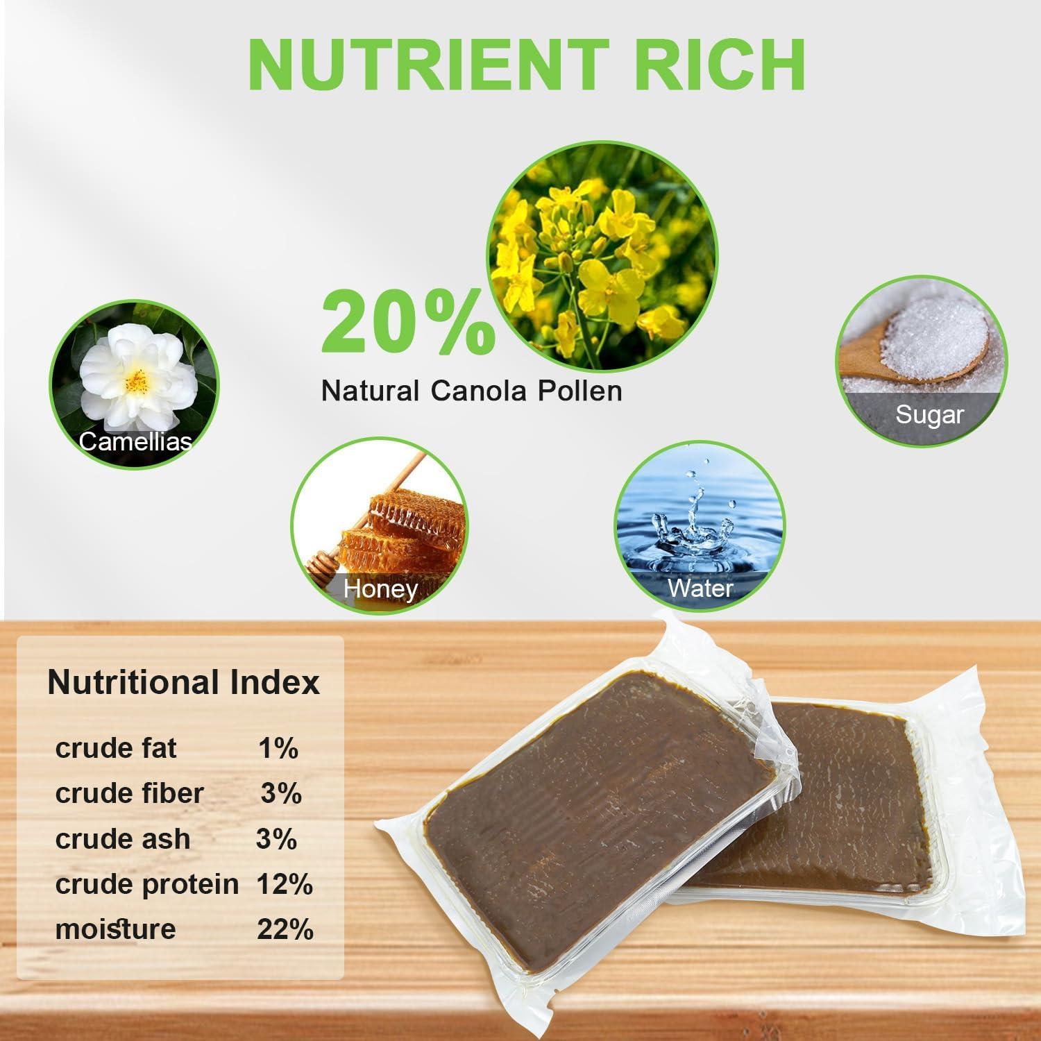 Pastillas de Polen Natural Witbee 10 Lbs (4.54 kg) Suplemento Apicultura