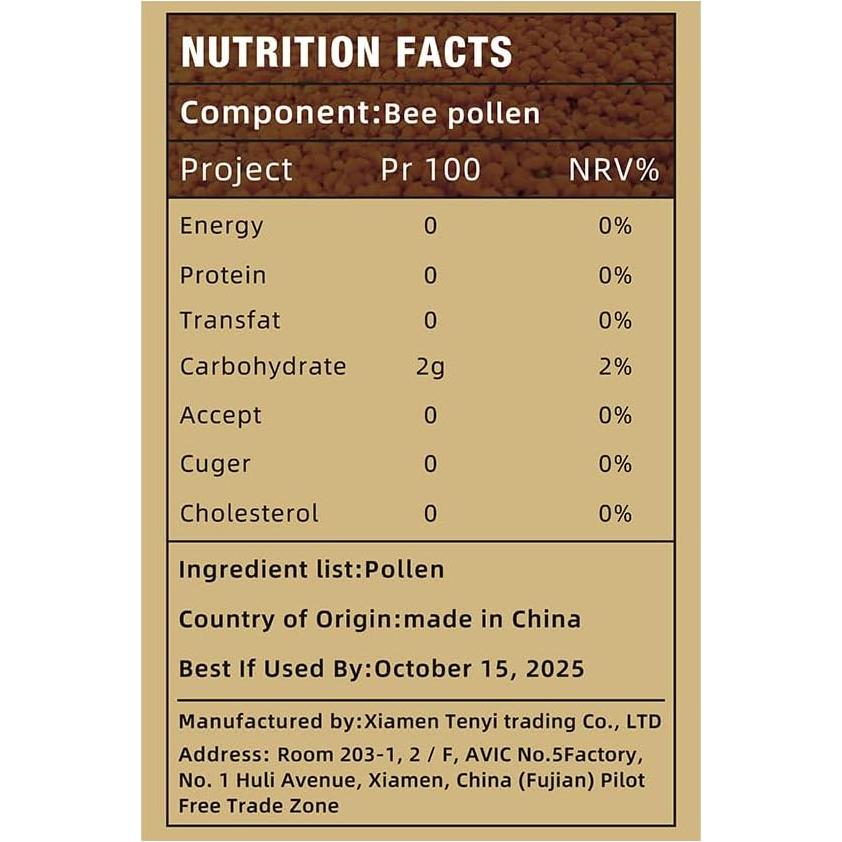 Gránulos de Polen de Abeja Crudo Yukviqou 100g - Suplemento Natural