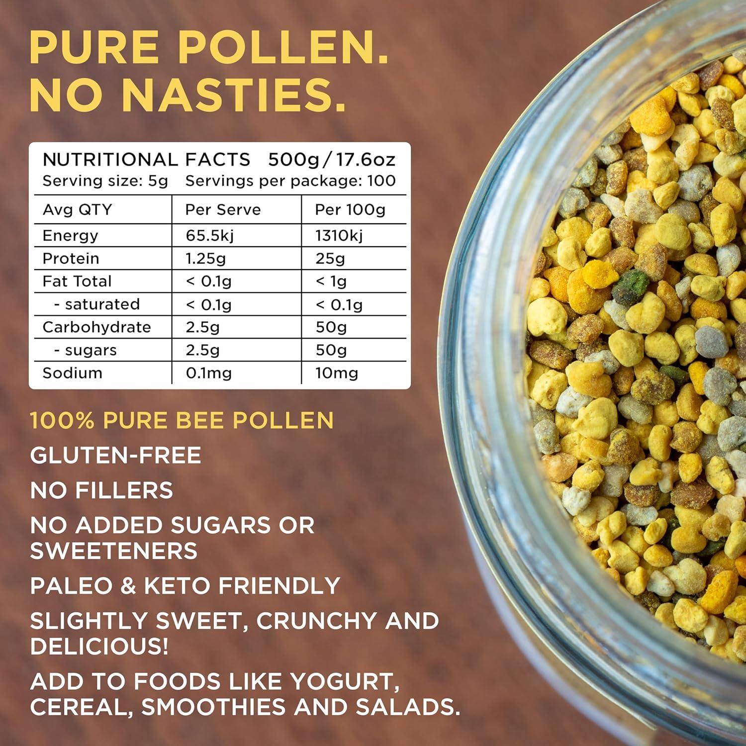 Gránulos de Polen de Abeja Helio Hives 0.5 kg - Puro de Australia