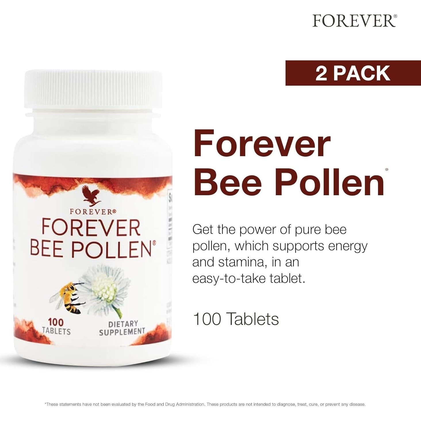 Polen de Abeja Forever Living - Energía y Nutrición - 100 Tabletas