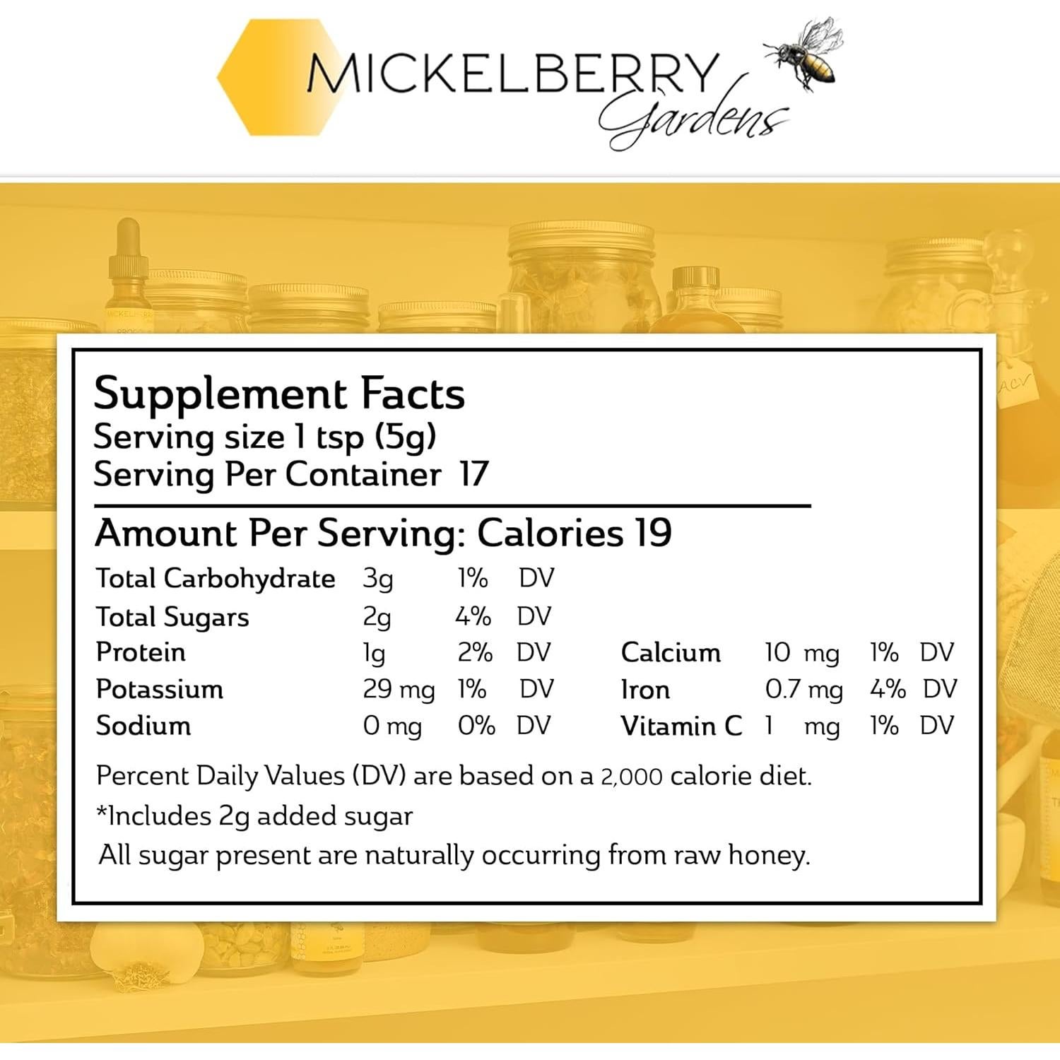 Gránulos de Polen de Abeja Mickelberry Gardens 85g - Superalimento Crudo