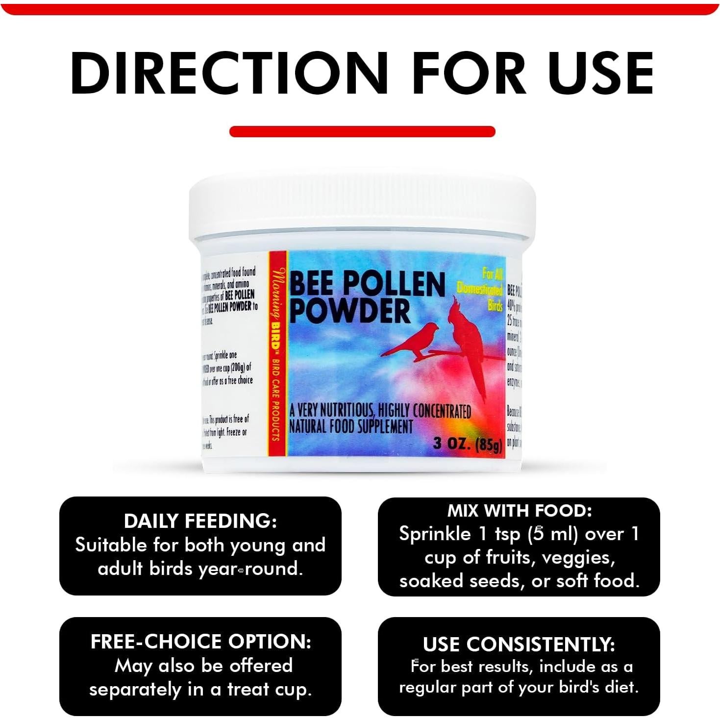 Polvo de Polen de Abeja Morning Bird 85g - Suplemento Nutricional