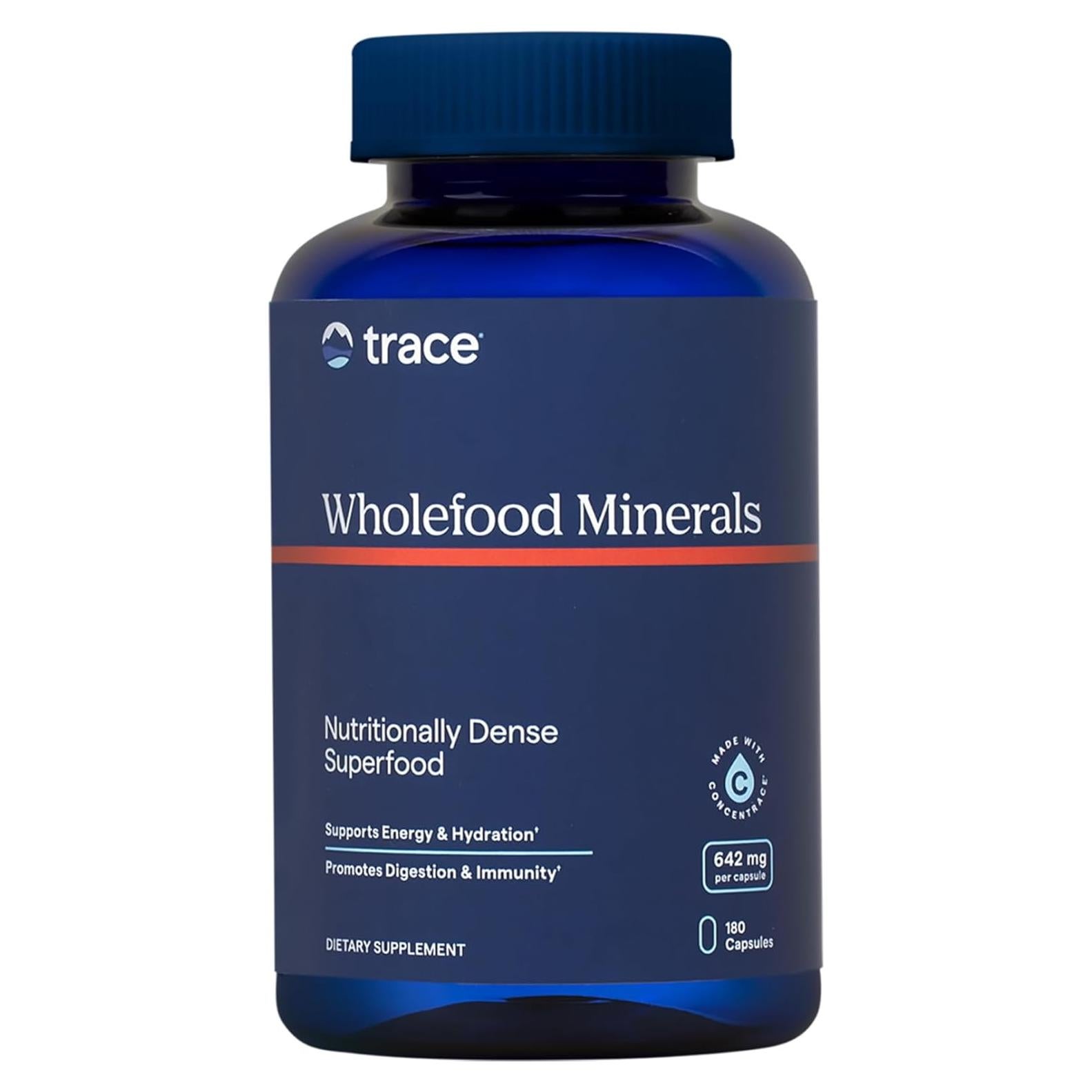Suplemento Mineral Trace Minerals - 180 Cápsulas - Salud Cerebral y Digestiva