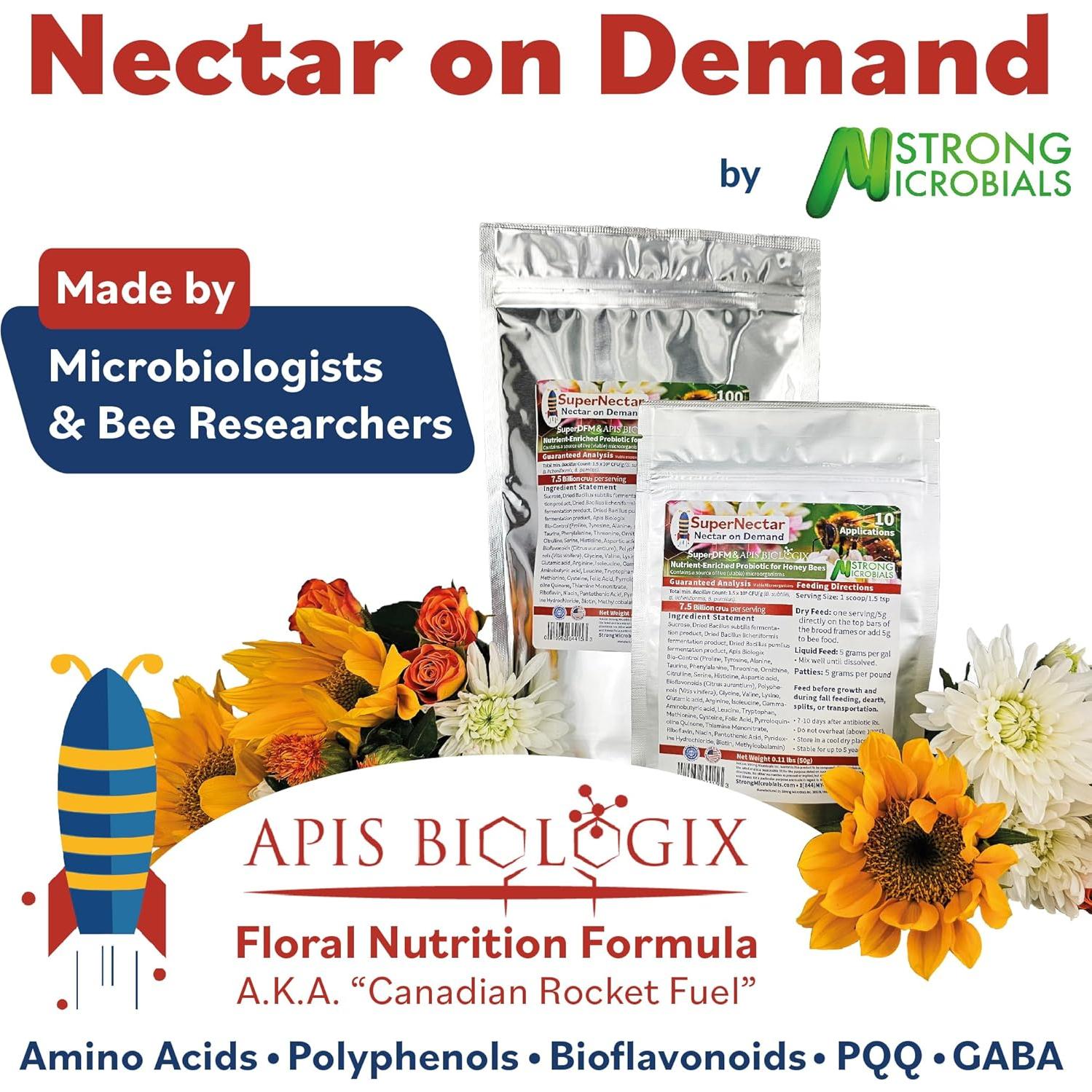 Suplemento Nutricional para Abejas SuperNectar 50g Probioticos