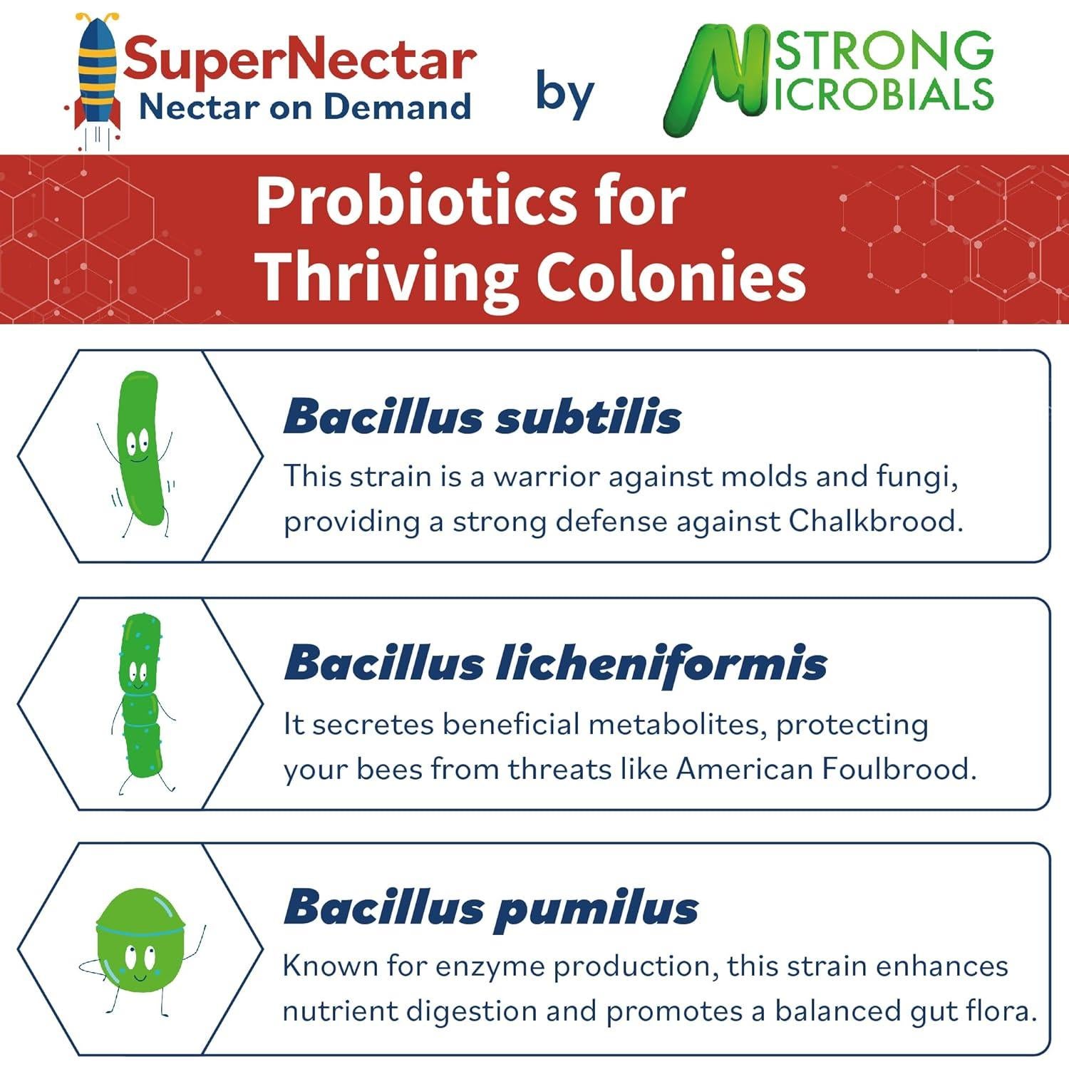 Suplemento Nutricional para Abejas SuperNectar 50g Probioticos