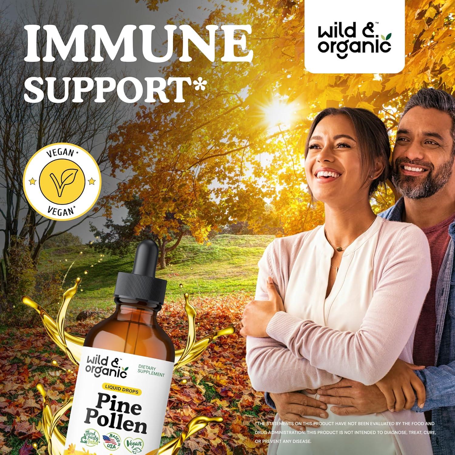 Tintura de Polen de Pino Silvestre y Orgánico 118 ml - Suplemento Vegano