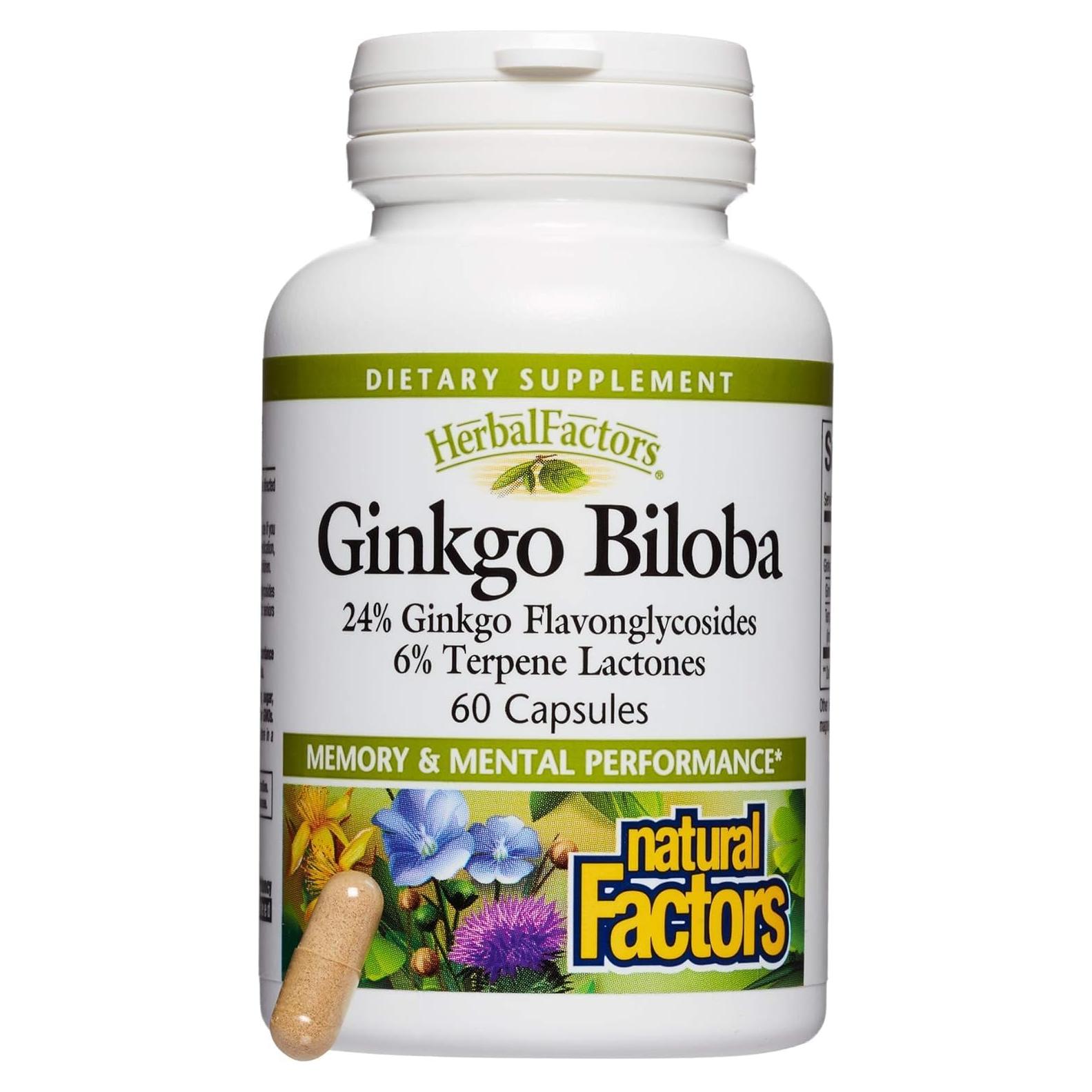 Ginkgo Biloba HerbalFactors 60 Cápsulas - Memoria y Circulación