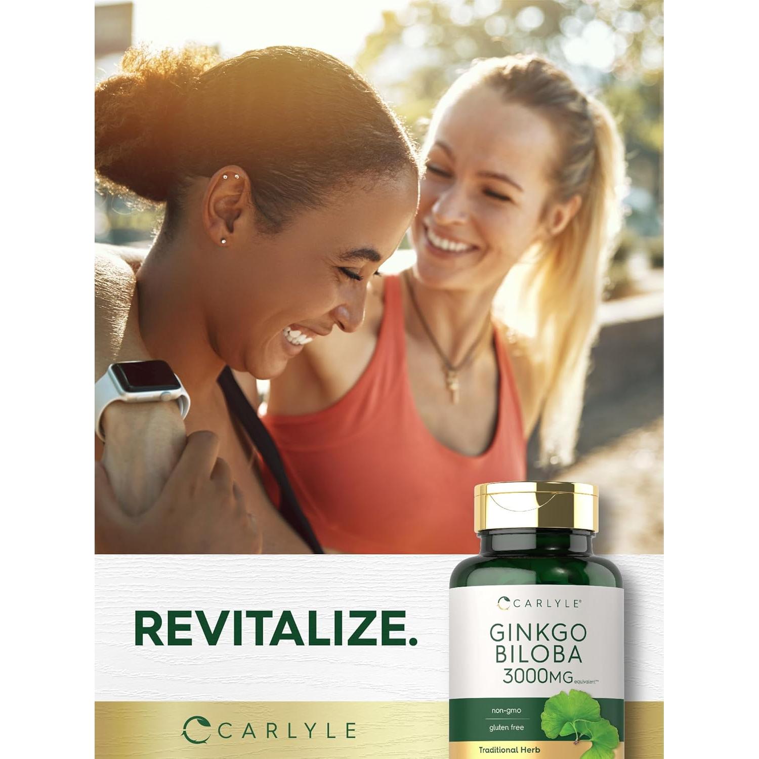 Carlyle Ginkgo Biloba 3000mg - 400 Tabletas Suplemento Herbal