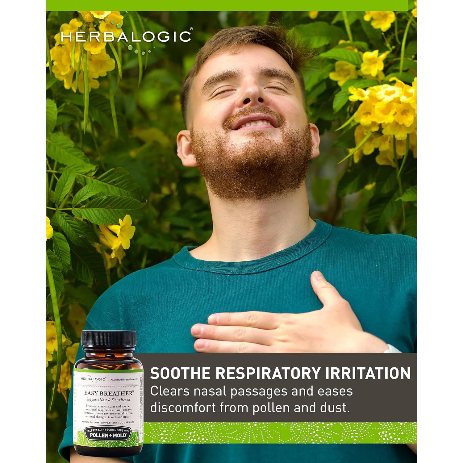 Cápsulas de Hierbas Easy Breather - 30 Unidades - Apoyo Respiratorio