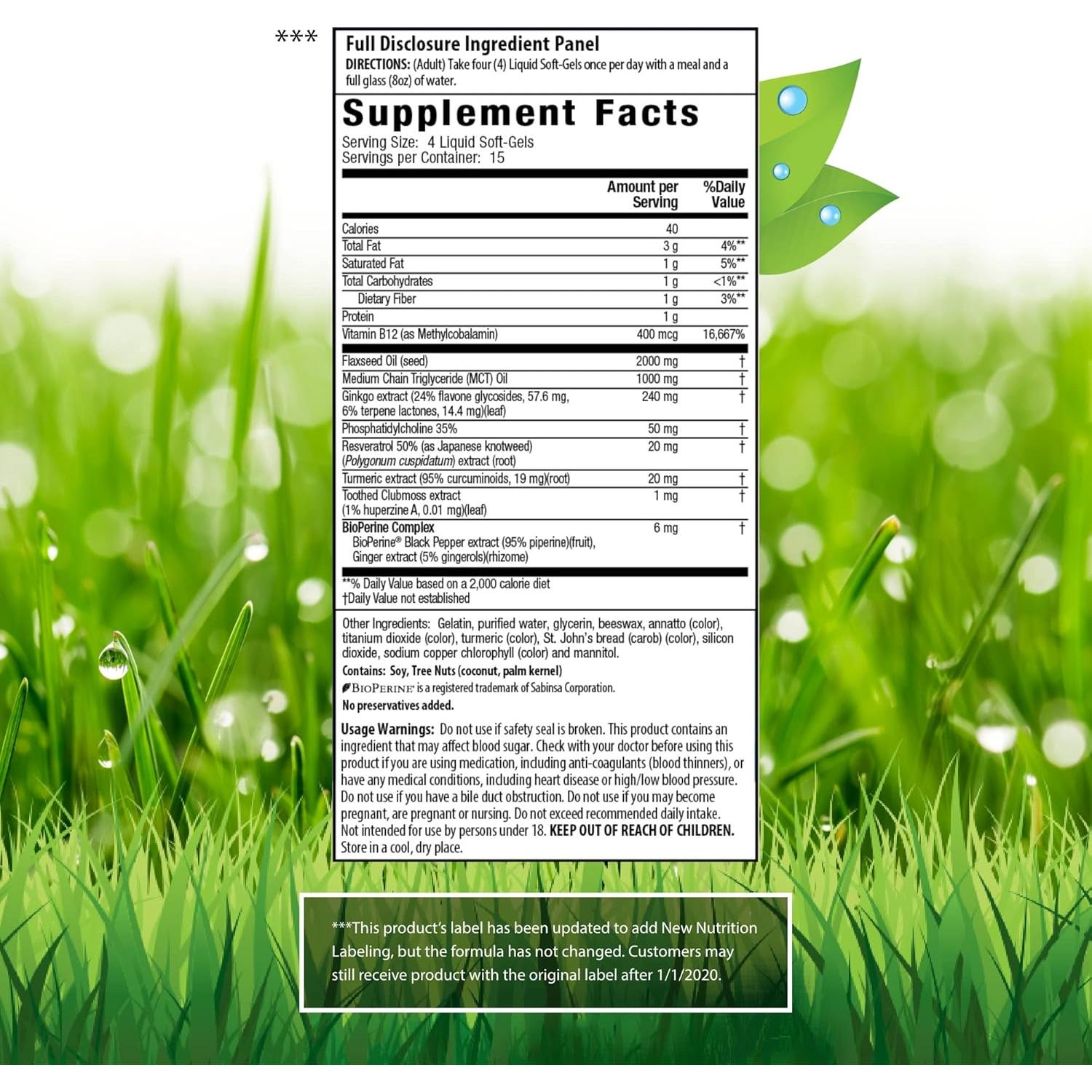 Suplemento Irwin Naturals Ginkgo Biloba 240mg 60 Gelatinas Blandas