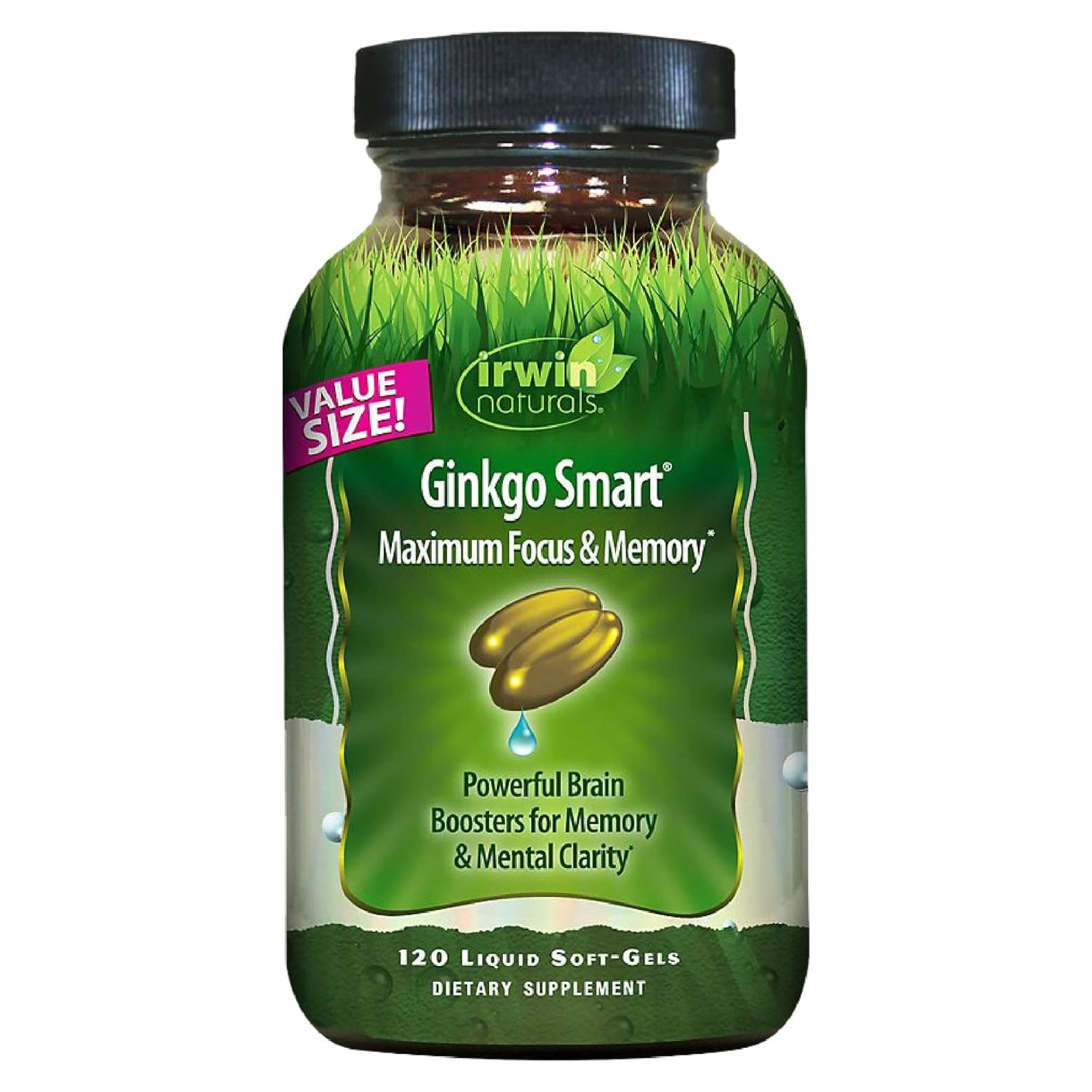 Irwin Naturals Ginkgo Smart Nootrópico 120 Gelatinas 340g
