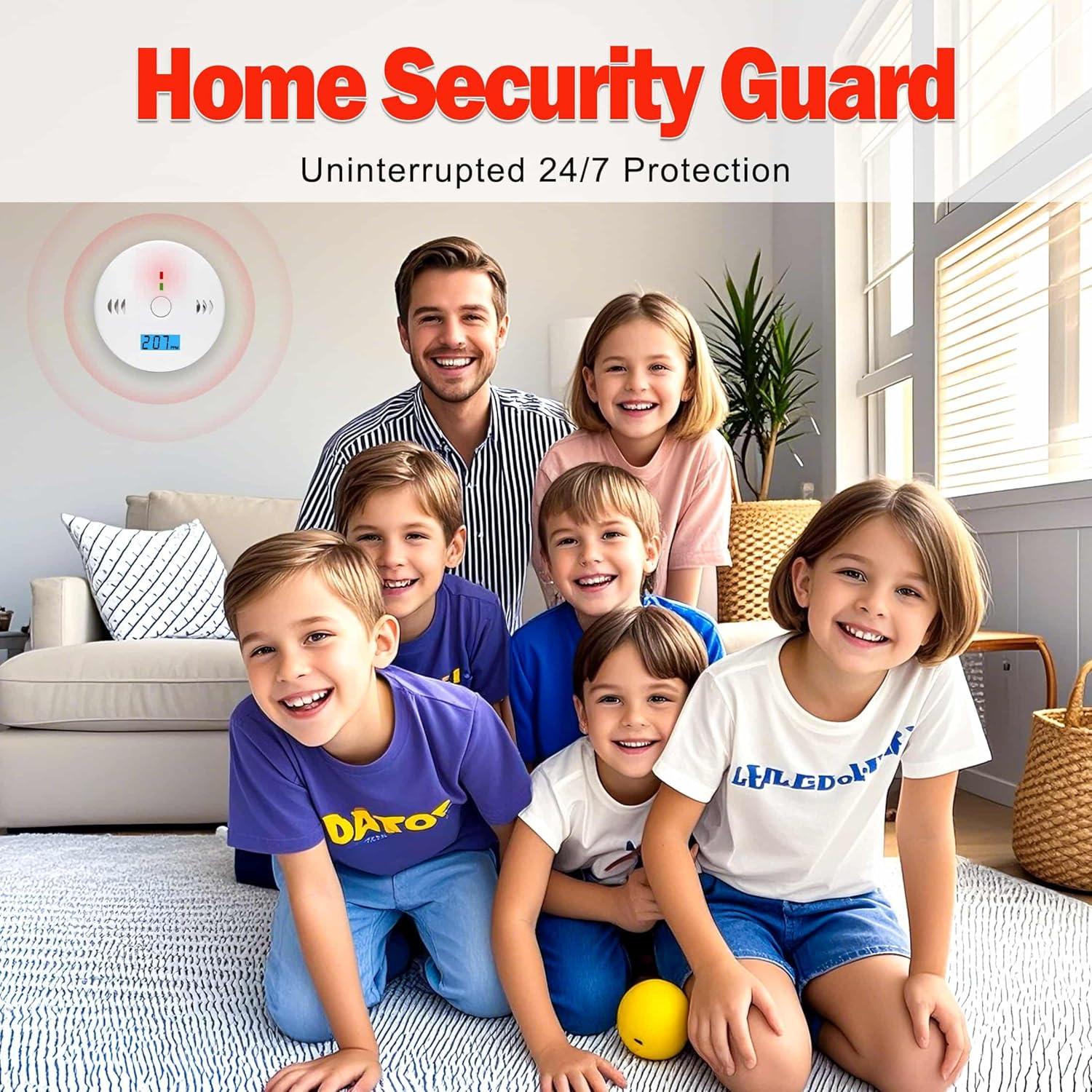 Paquete de 3 Detectores de Monóxido de Carbono Pumwry