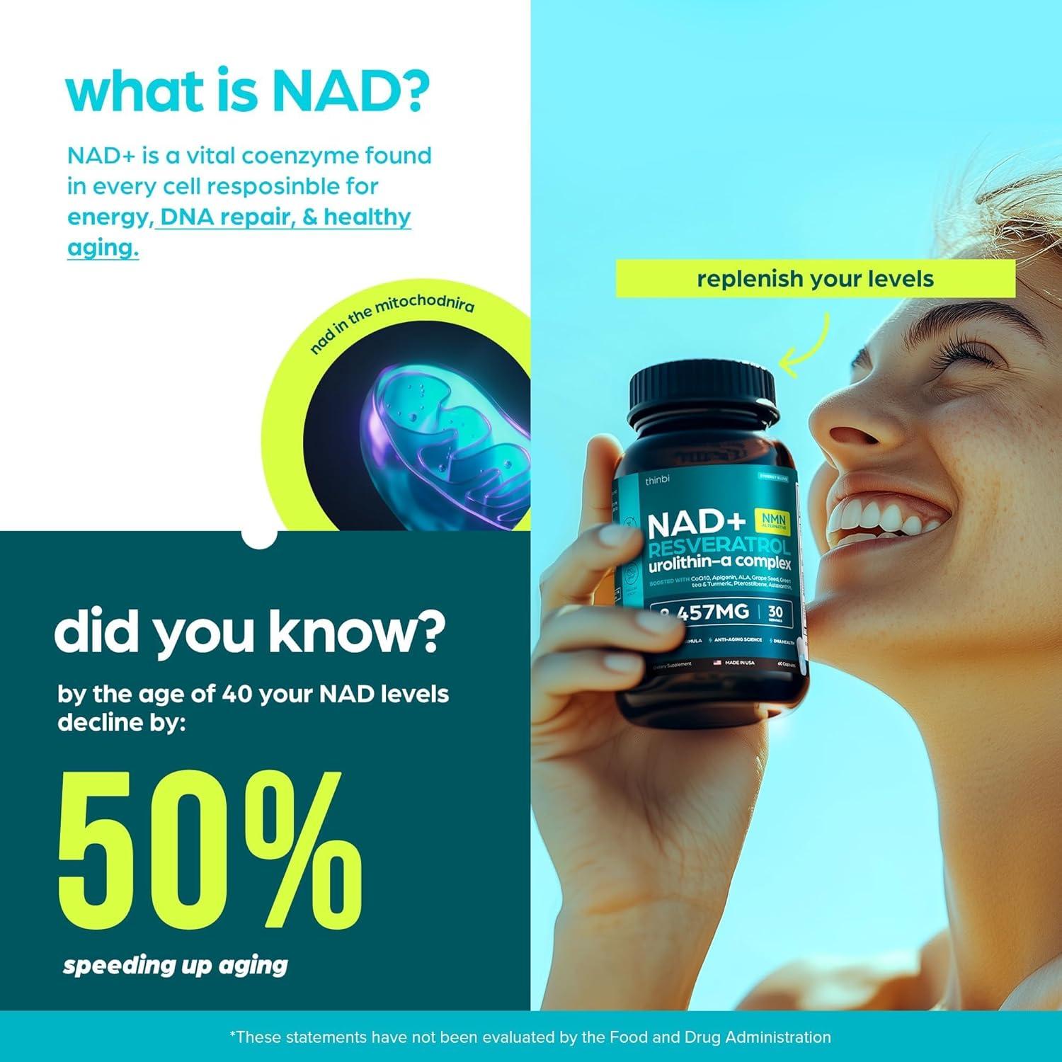 Suplemento de NAD+ Artnaturals 8457 mg Antienvejecimiento 30 Días